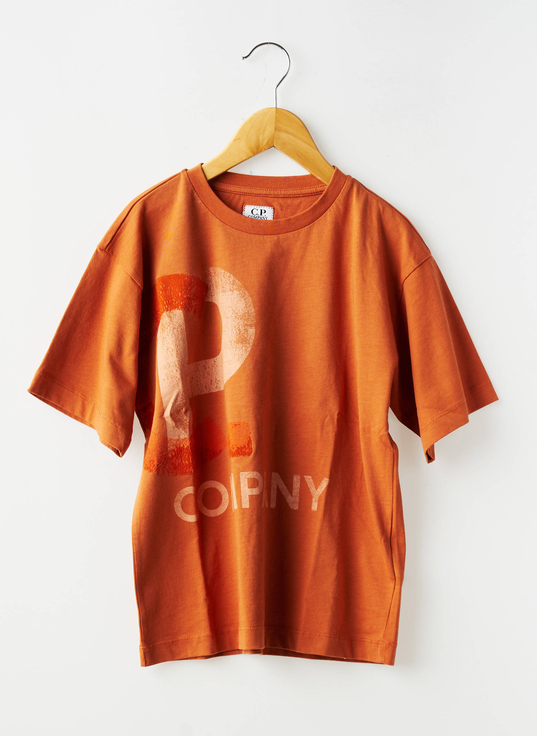 Tricou țesătură jersey mâneci scurte portocalie CP COMPANY băiat