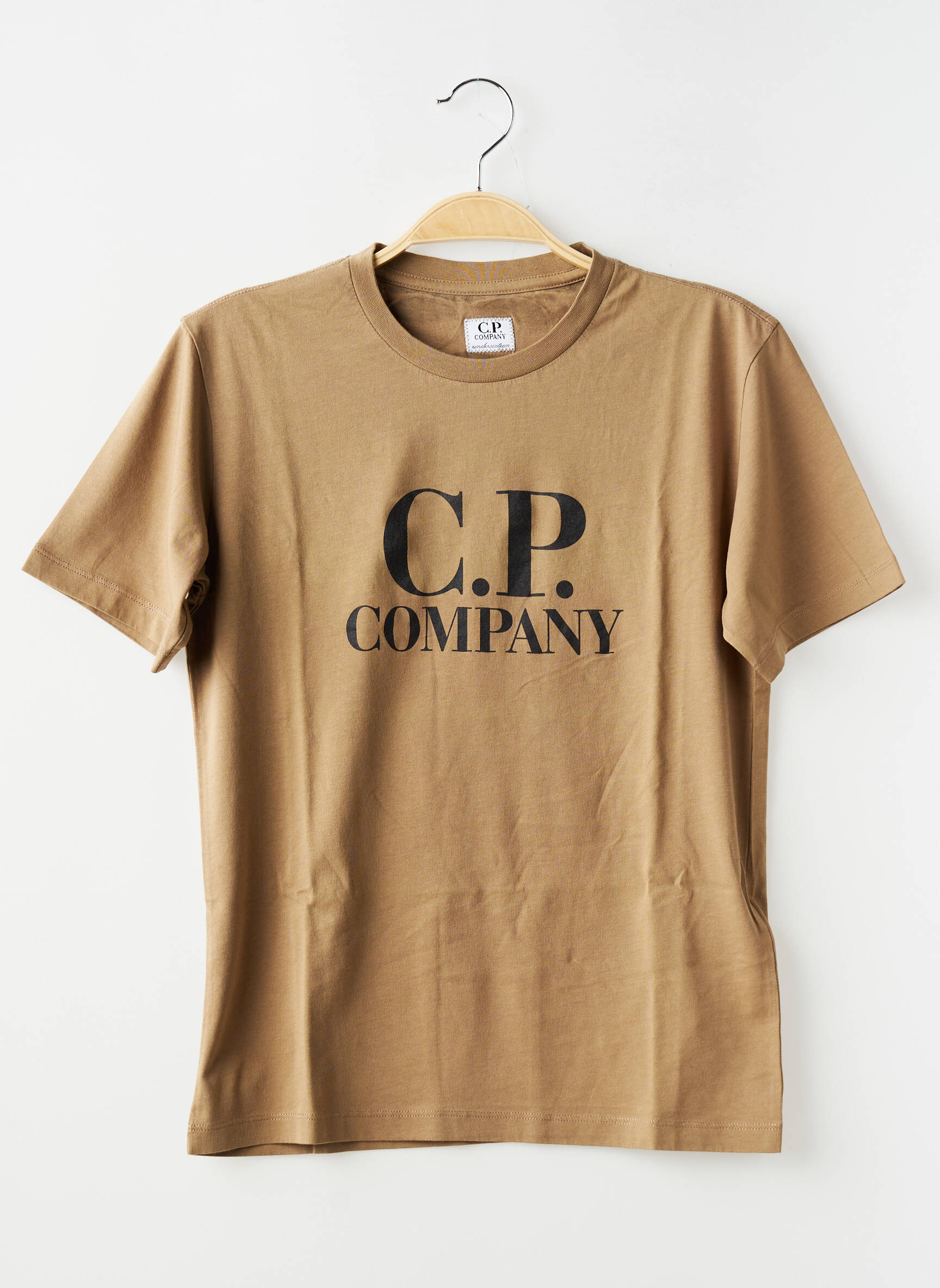 Tricou țesătură jersey mâneci scurte maro CP COMPANY băiat