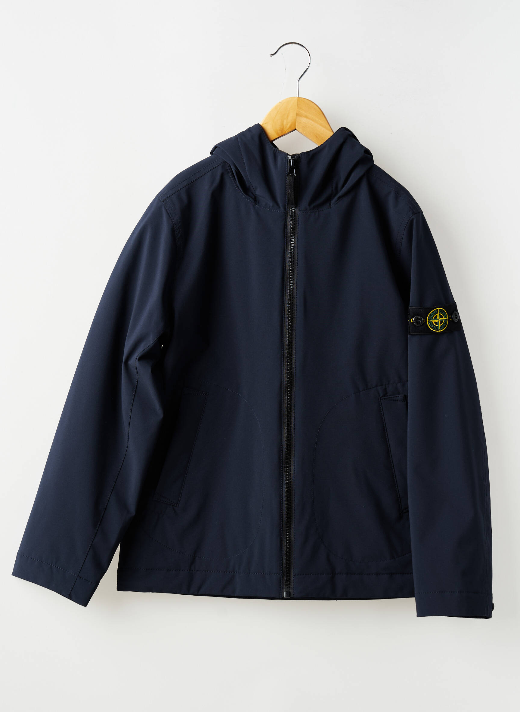 Parka buzunare cu glugă albastru STONE ISLAND băiat