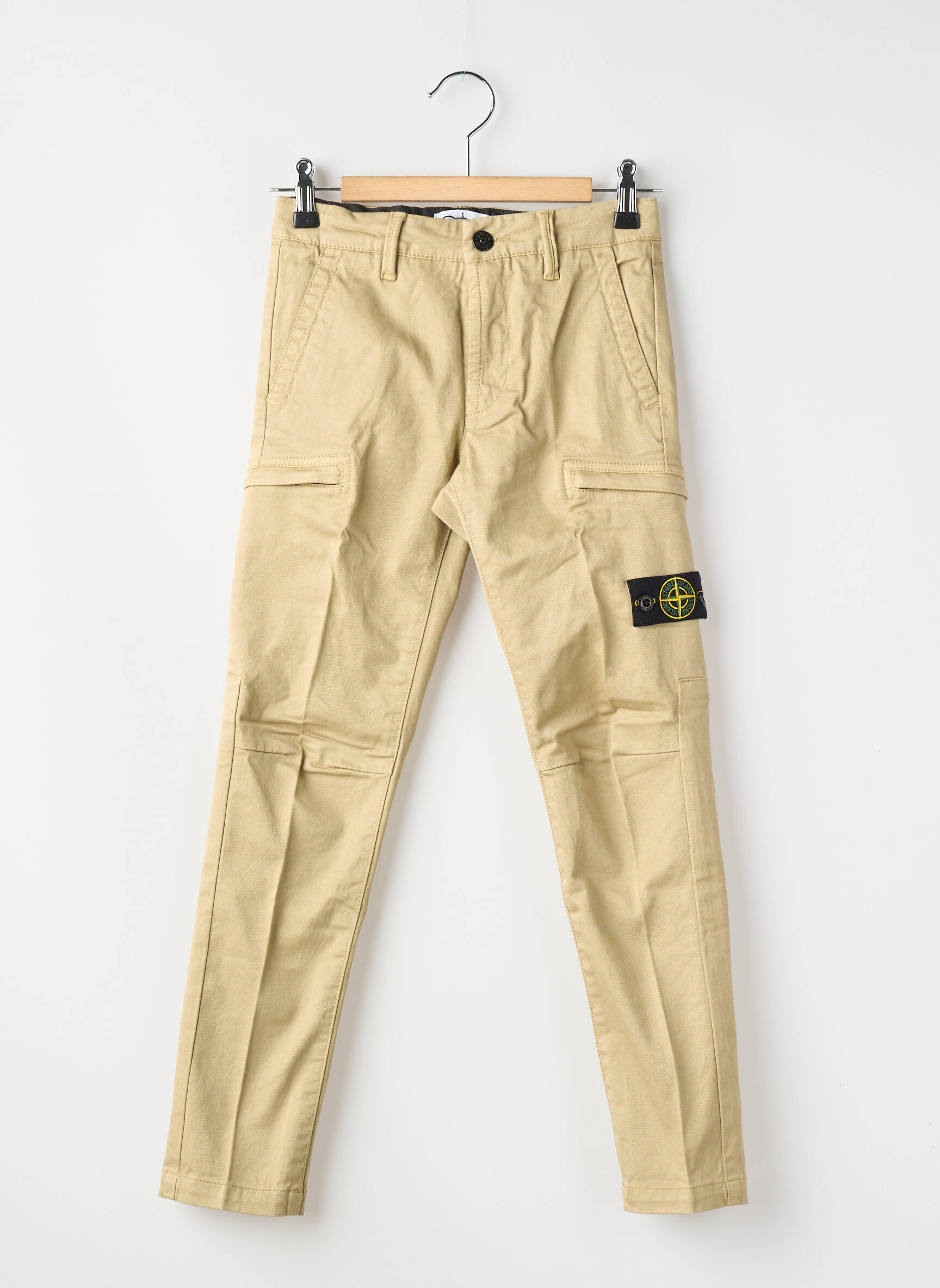 Pantalon chino elasticitate bej STONE ISLAND băiat