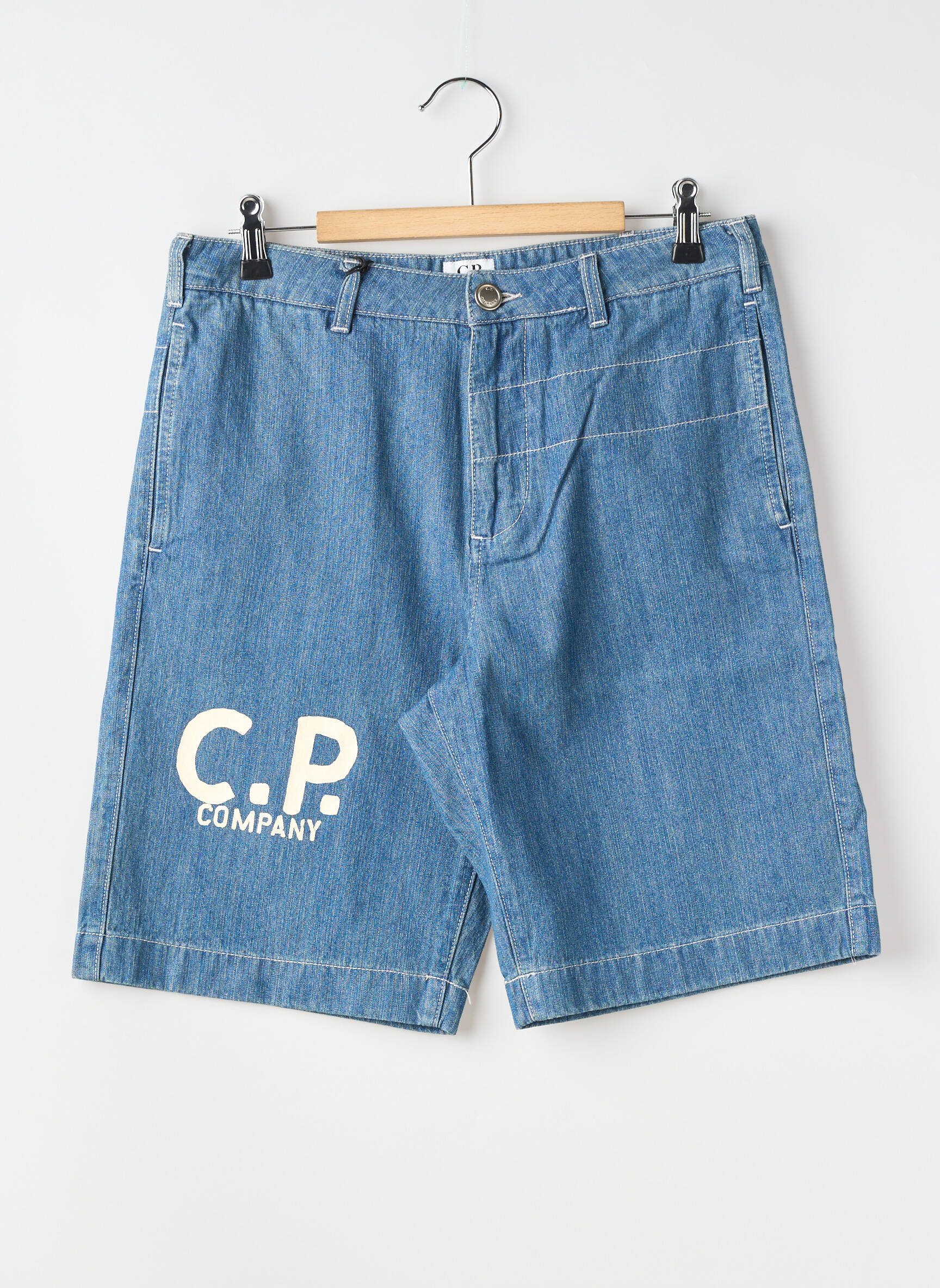 Bermudă țesătură denim albastru CP COMPANY băiat