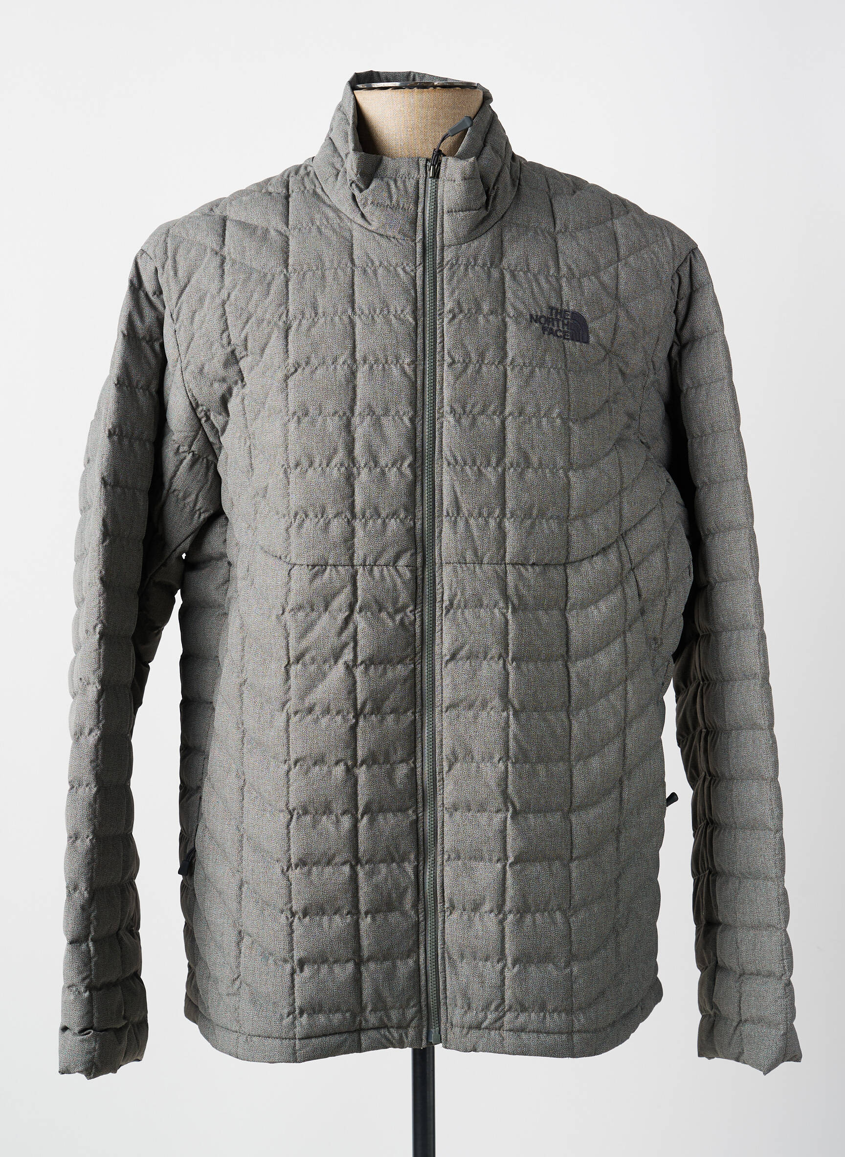 Geacă matlasată mâneci lungi fără glugă gri THE NORTH FACE bărbat