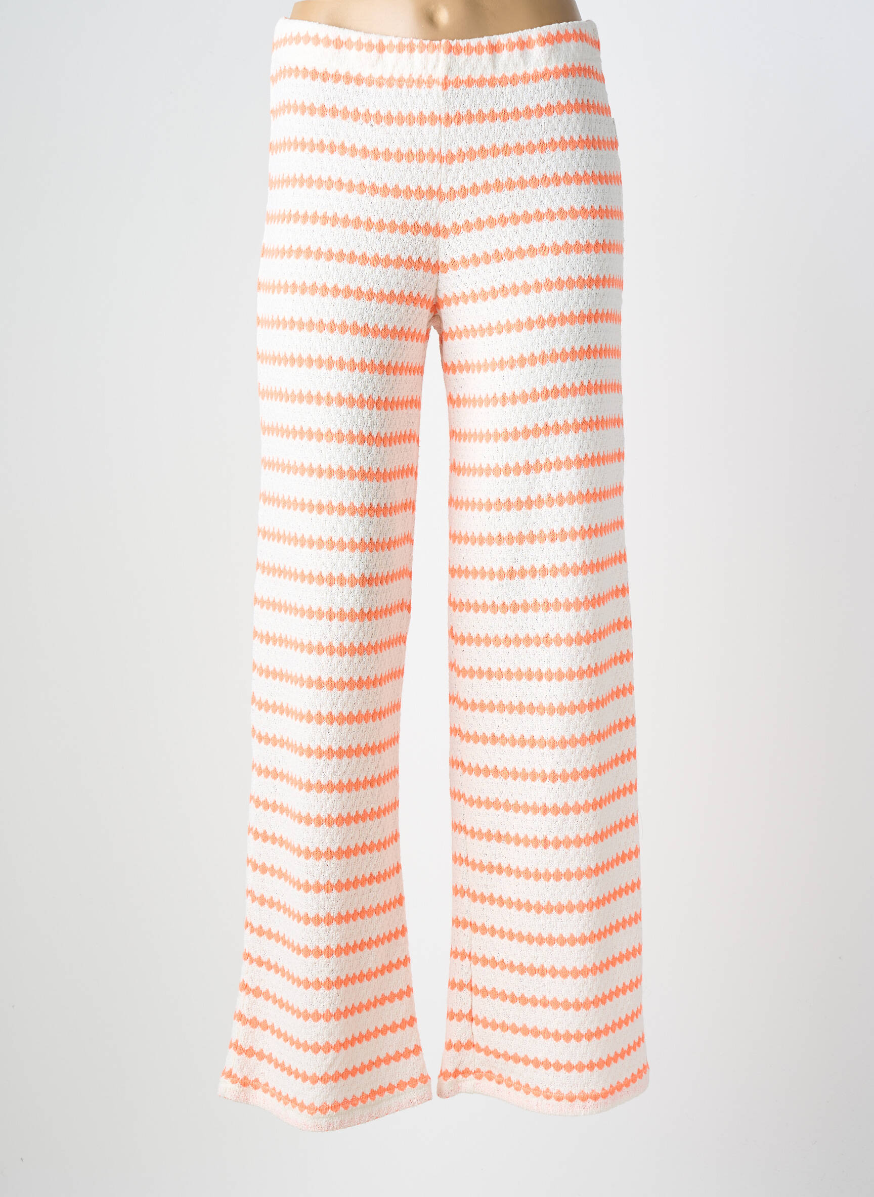 Pantalon drept elasticitate mărime normală portocalie LE TEMPS DES CERISES femeie