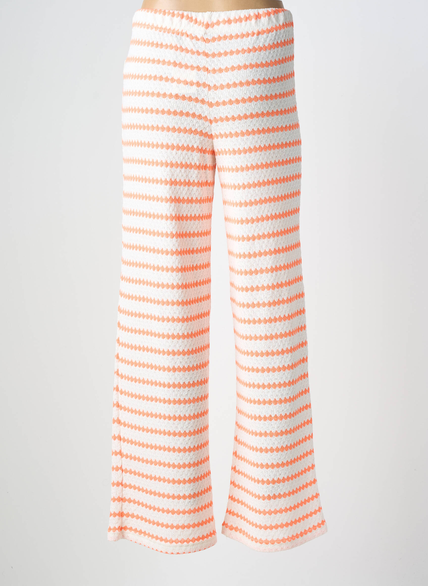 Pantalon drept elasticitate mărime normală portocalie LE TEMPS DES CERISES femeie