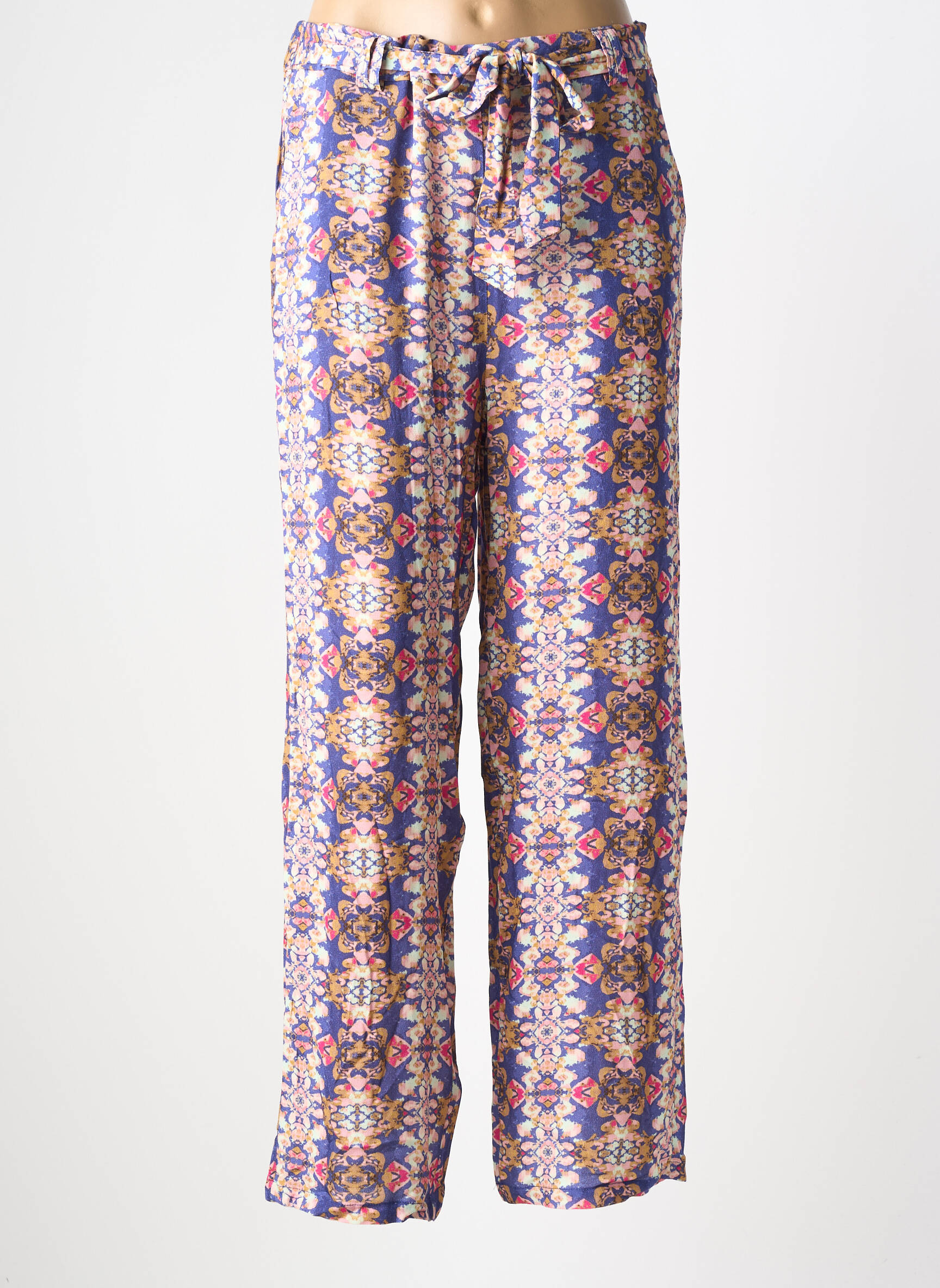 Pantalon drept țesătură crep mărime normală violet ONLY femeie