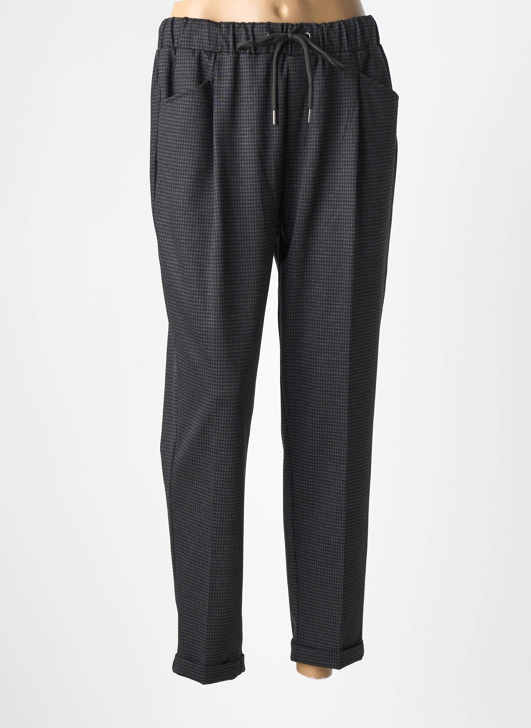 Pantalon drept elasticitate gri TEDDY SMITH femeie