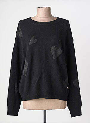 Pulover croială dreaptă mâneci lungi negru TEDDY SMITH femeie