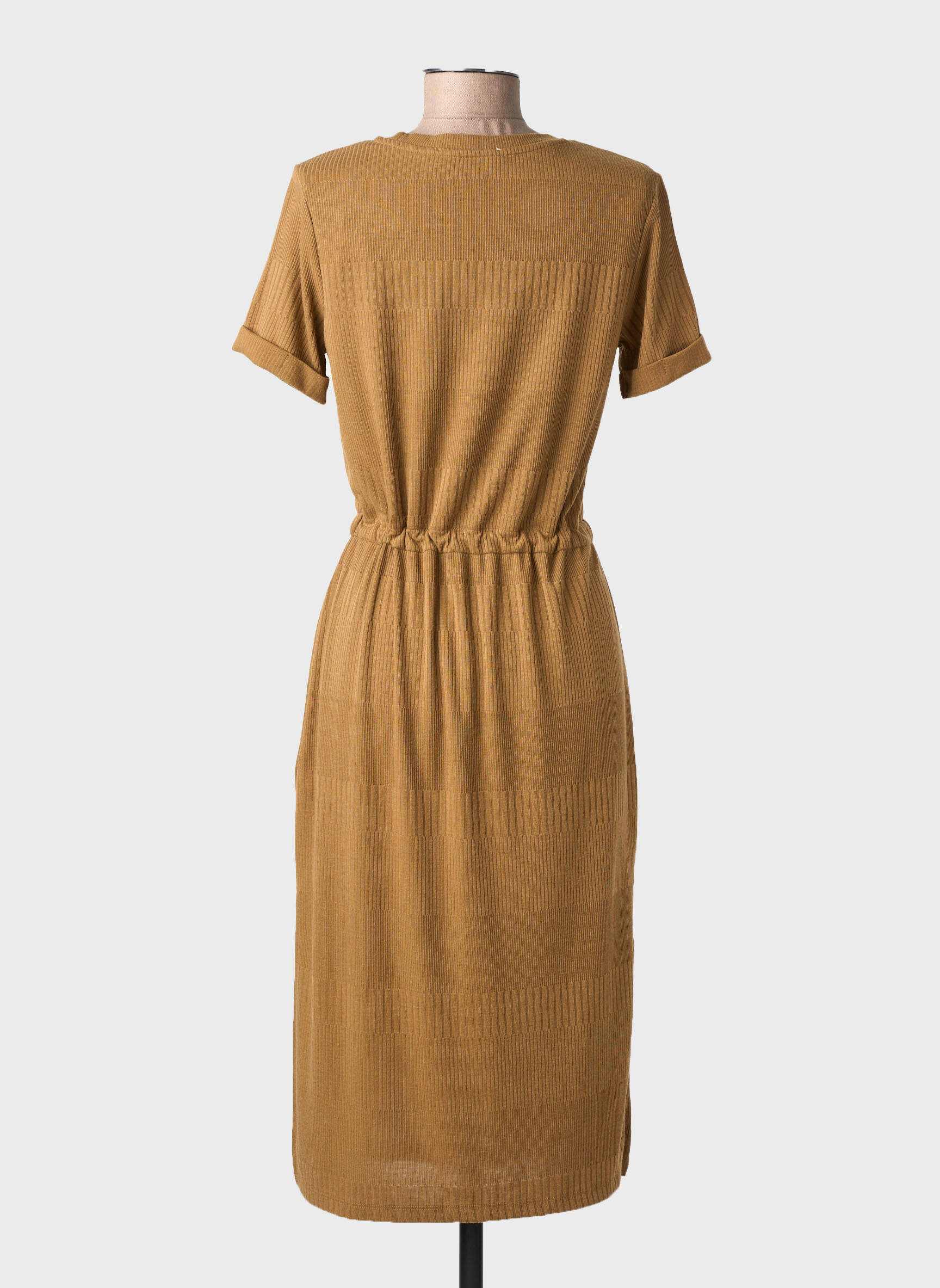Rochie midi mâneci scurte mâneci scurte maro TEDDY SMITH femeie