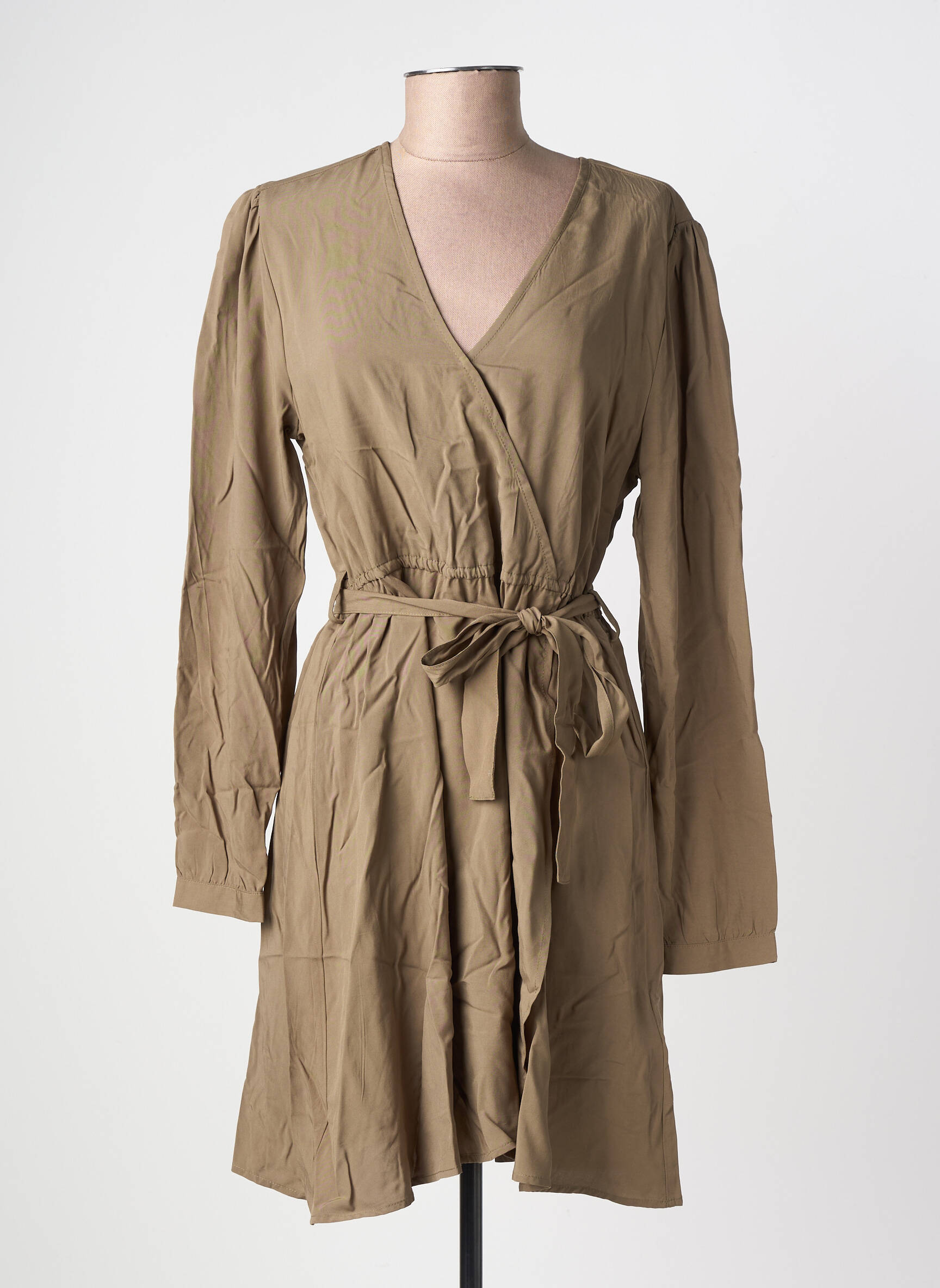 Rochie midi mâneci lungi mâneci lungi verde TEDDY SMITH femeie