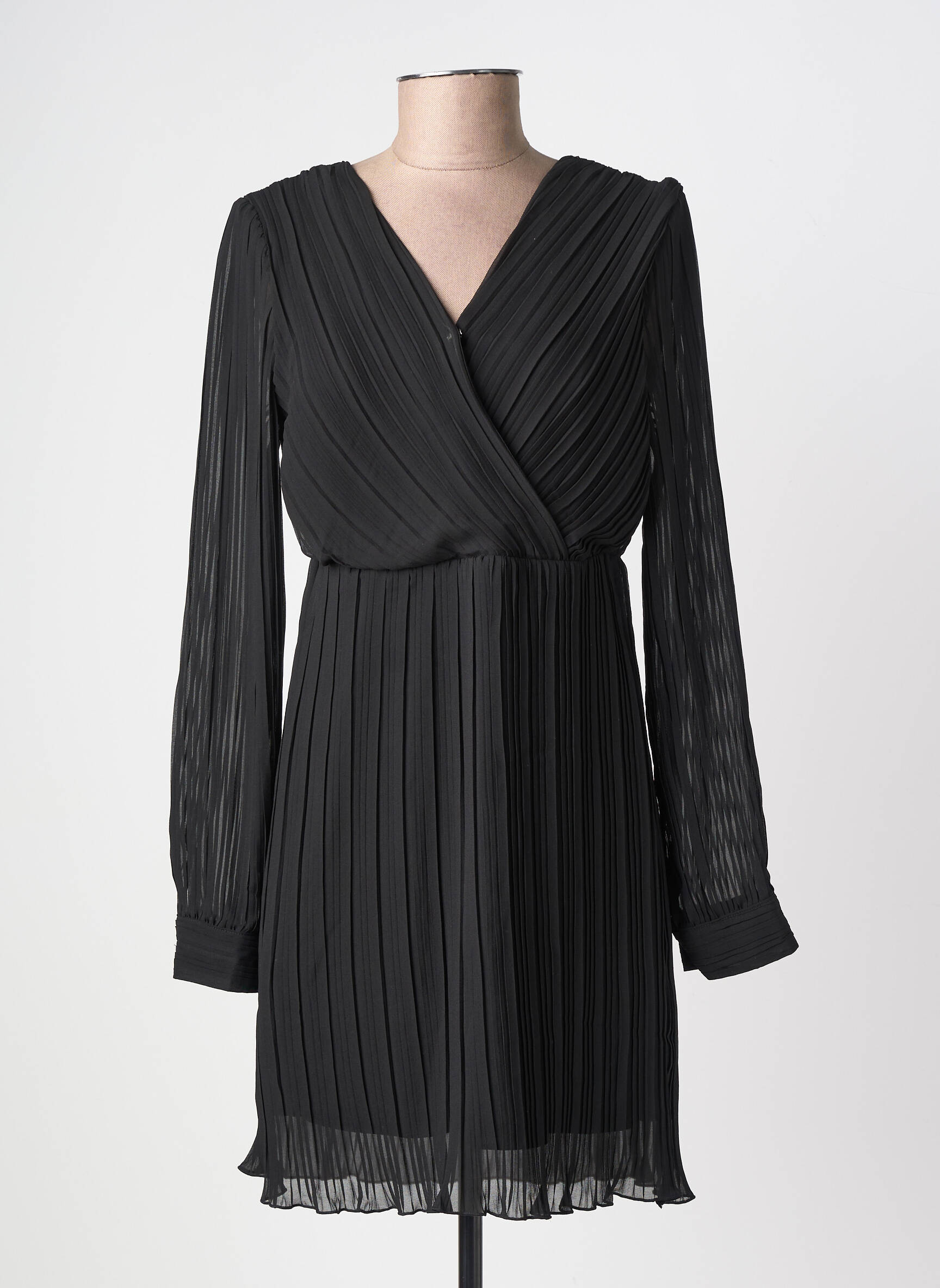 Rochie scurtă mâneci lungi mâneci lungi negru ONLY femeie