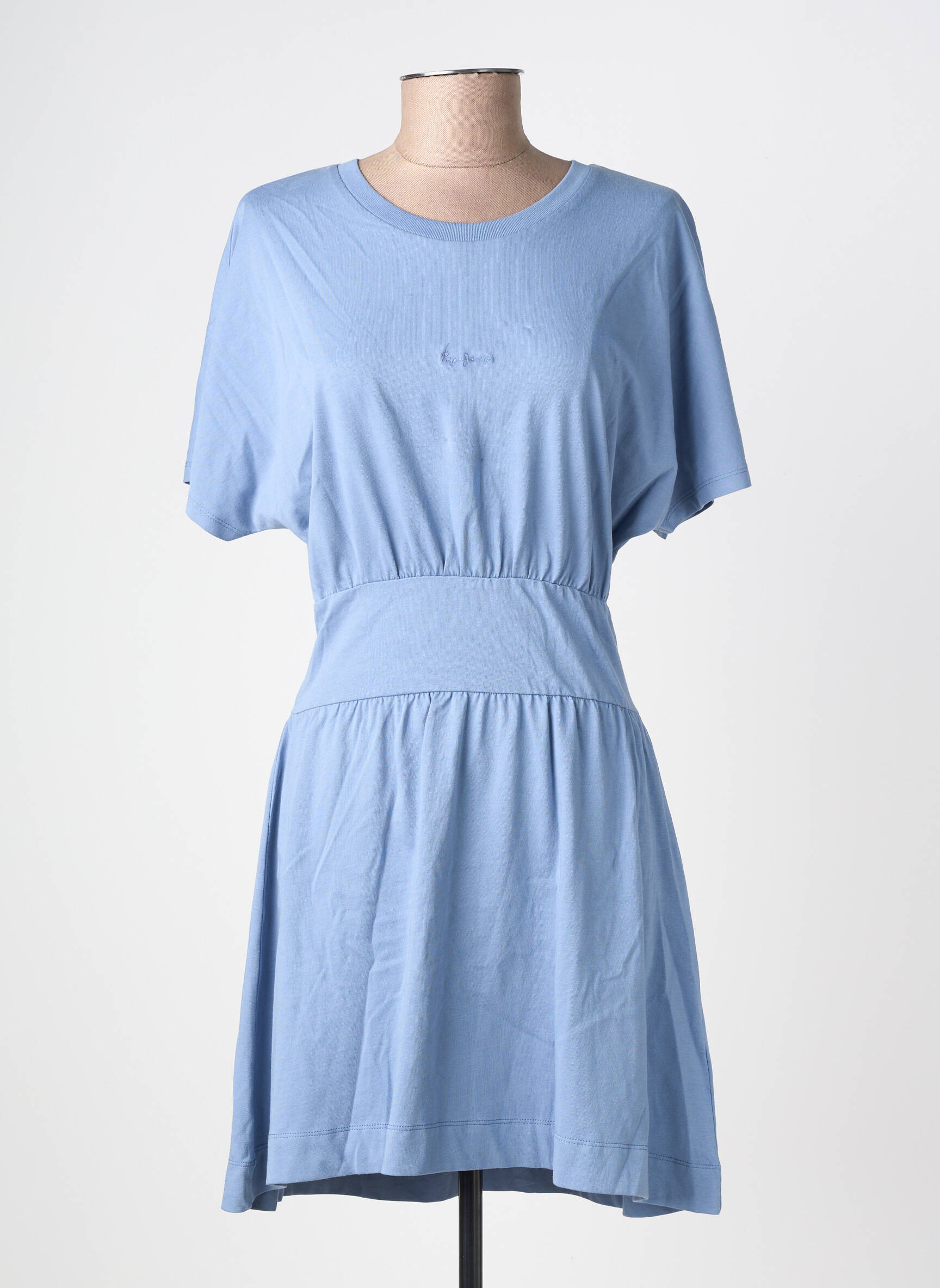 Rochie scurtă mâneci scurte mâneci scurte albastru PEPE JEANS femeie