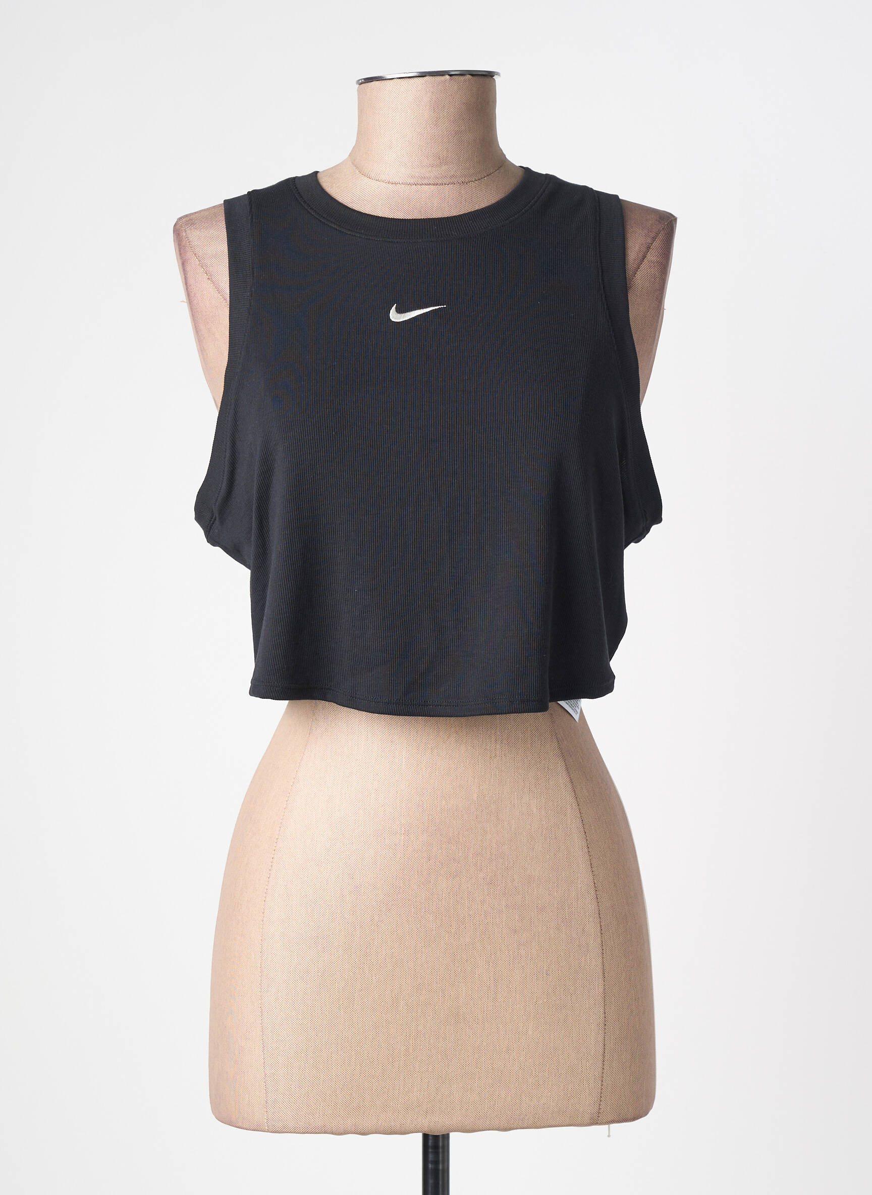 Top elasticitate fără mâneci negru NIKE femeie