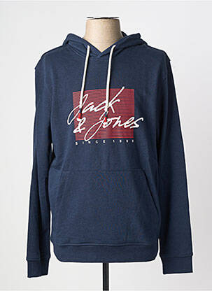 Hanorac cu glugă țesătură jersey mâneci lungi albastru JACK & JONES bărbat