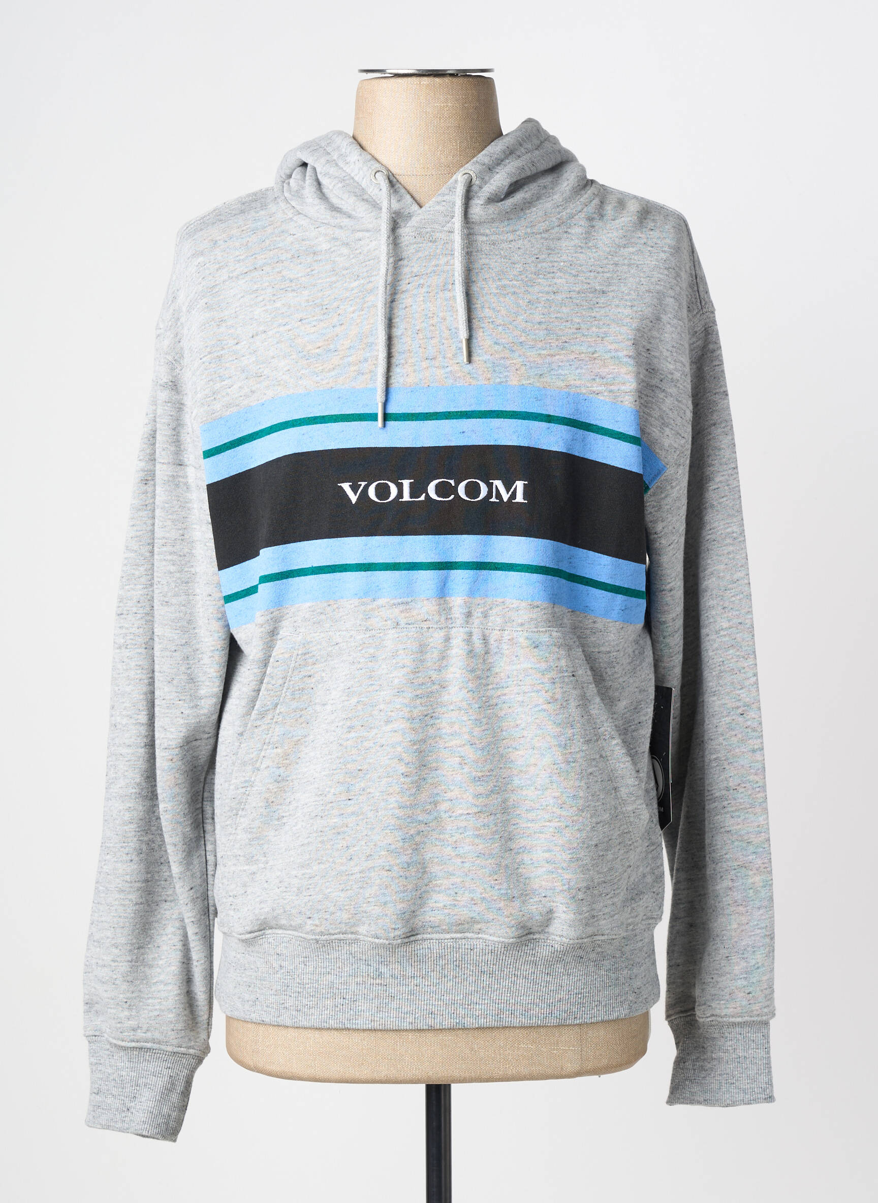 Hanorac cu glugă țesătură jersey mâneci lungi gri VOLCOM bărbat