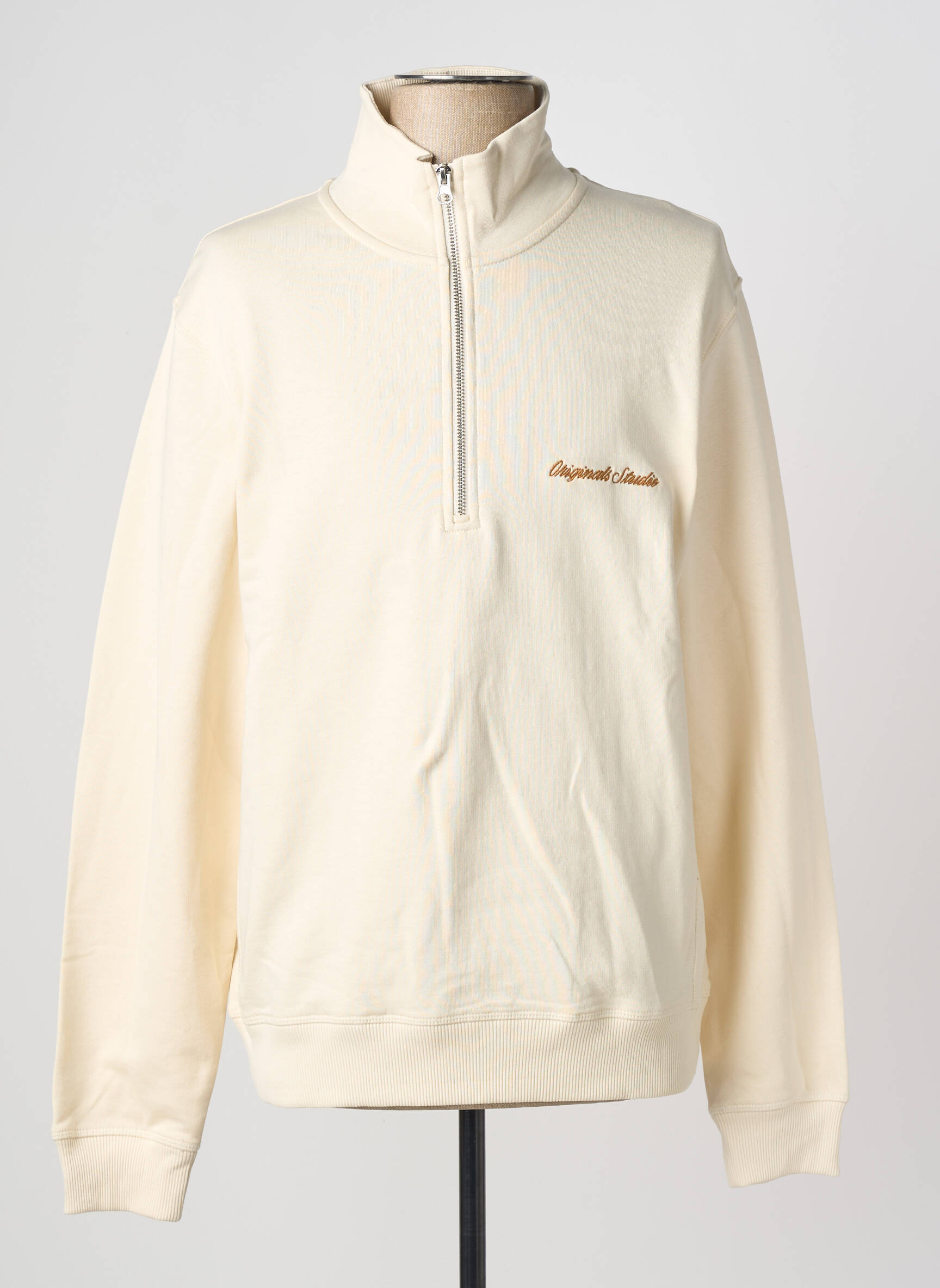 Hanorac broderie mâneci lungi bej JACK & JONES bărbat