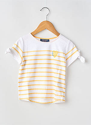 Tricou elasticitate mâneci scurte galben SAINT JAMES fată