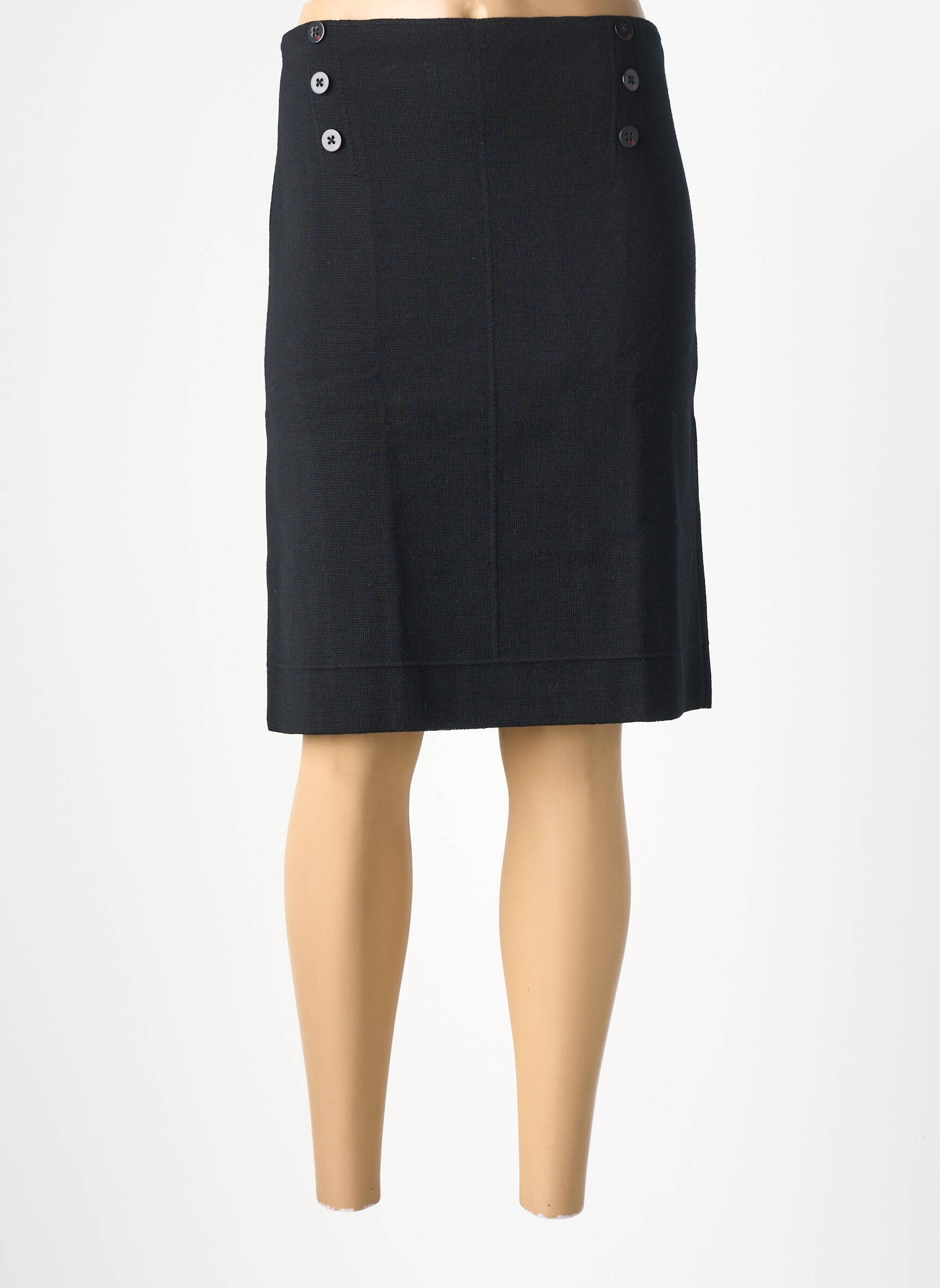 Fustă midi elasticitate negru SAINT JAMES femeie