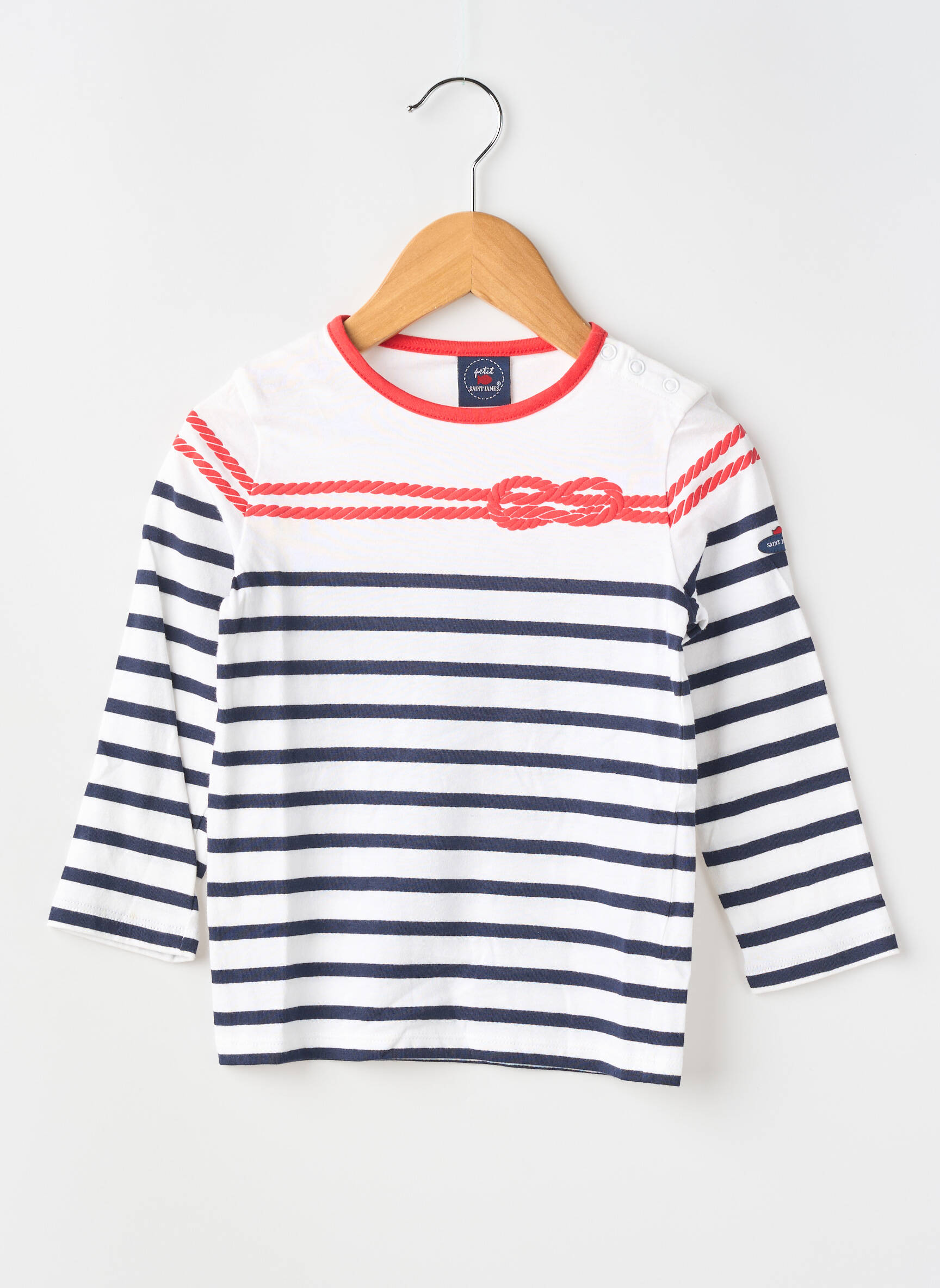 Tricou elasticitate mâneci lungi albastru SAINT JAMES fată