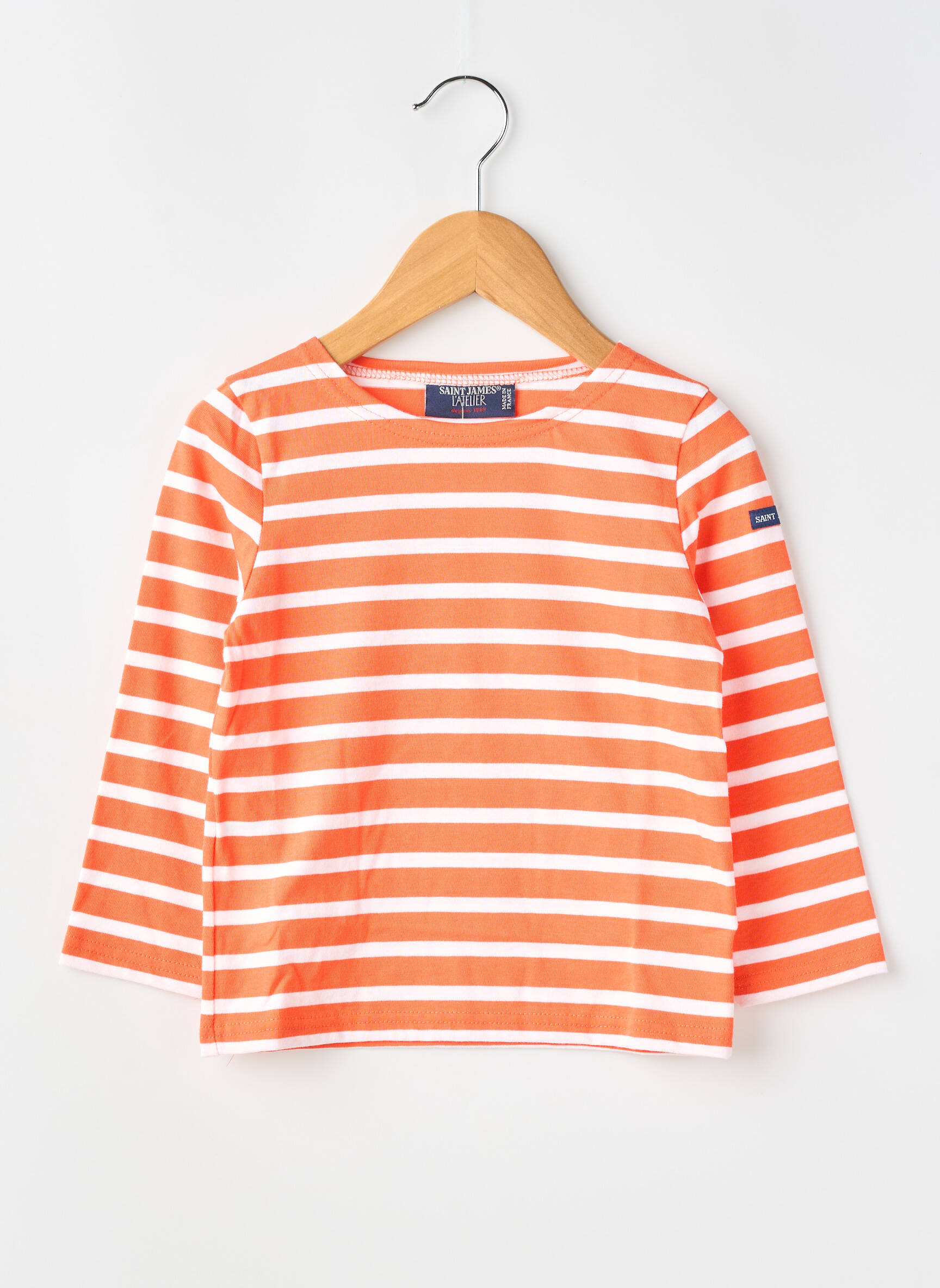 Tricou elasticitate mâneci lungi portocalie SAINT JAMES fată