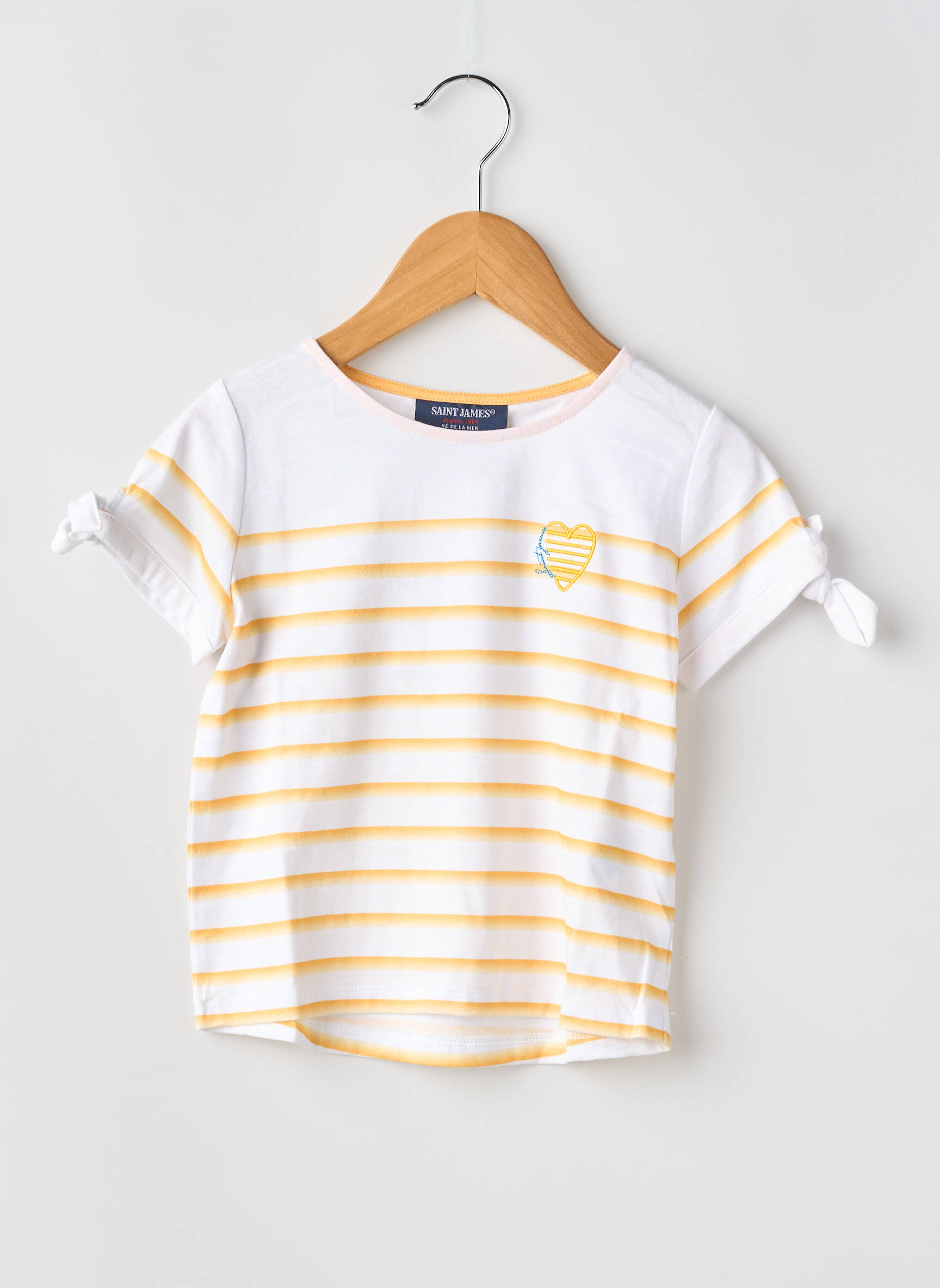 Tricou elasticitate mâneci scurte galben SAINT JAMES fată