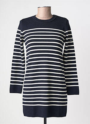 Rochie pulover plasă fină mâneci lungi albastru SAINT JAMES fată