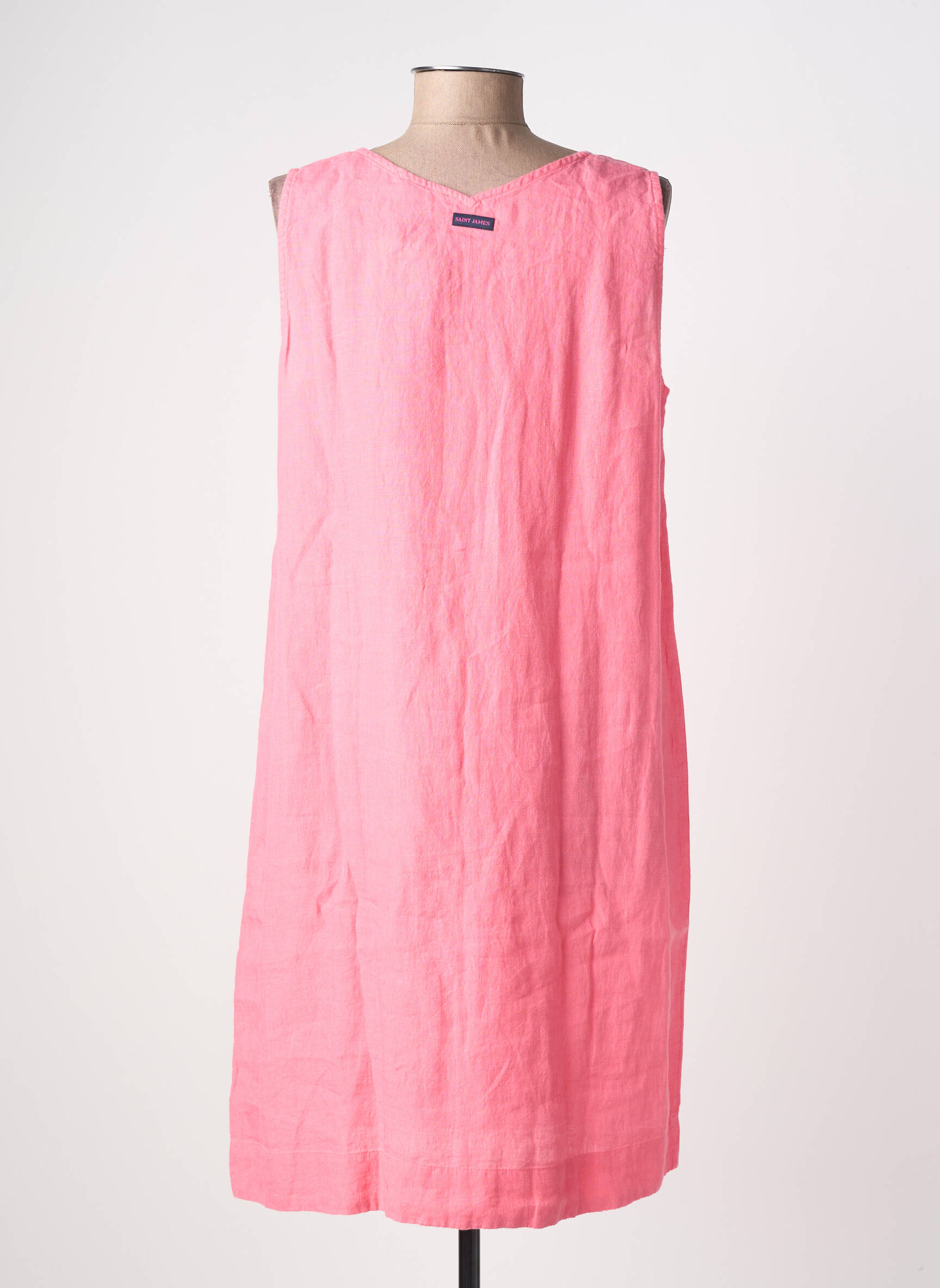 Rochie midi fără mâneci fără mâneci roz SAINT JAMES femeie