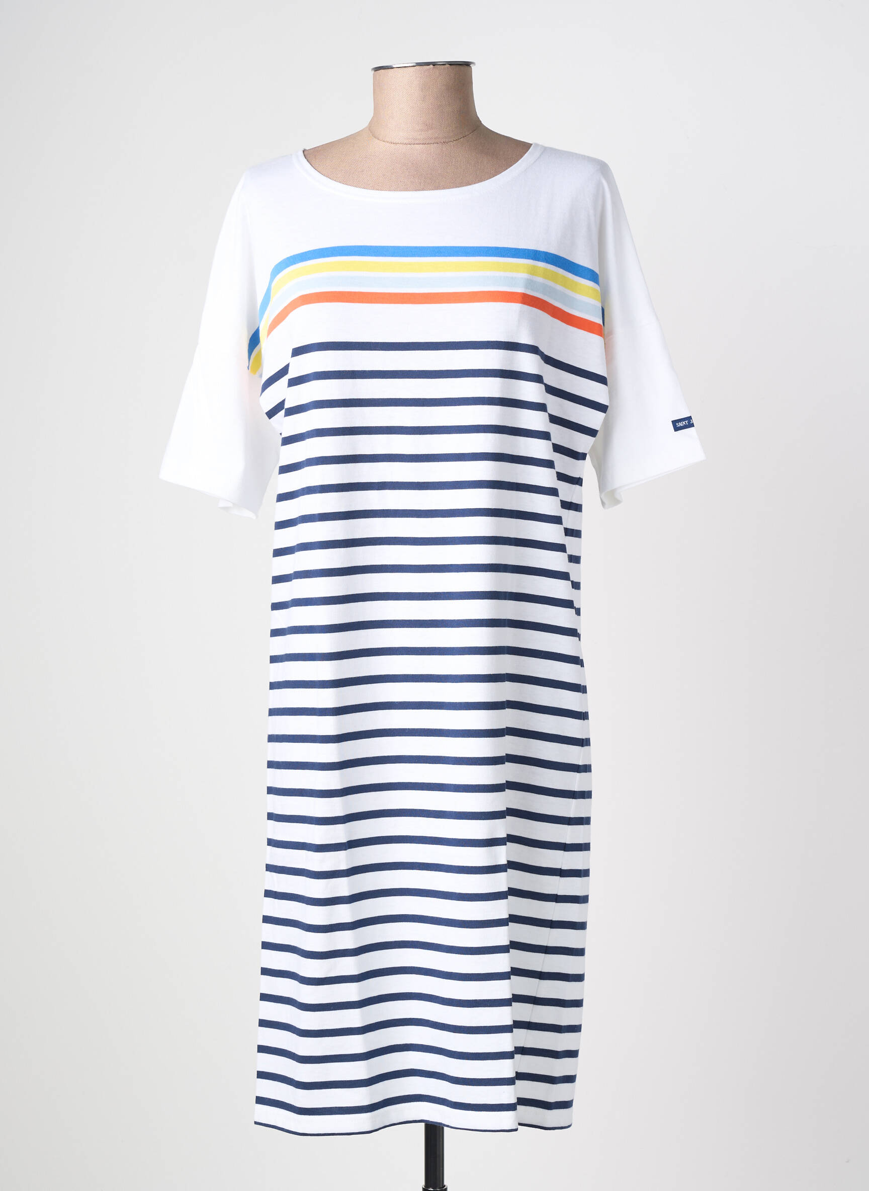 Rochie midi mâneci scurte mâneci scurte alb SAINT JAMES femeie