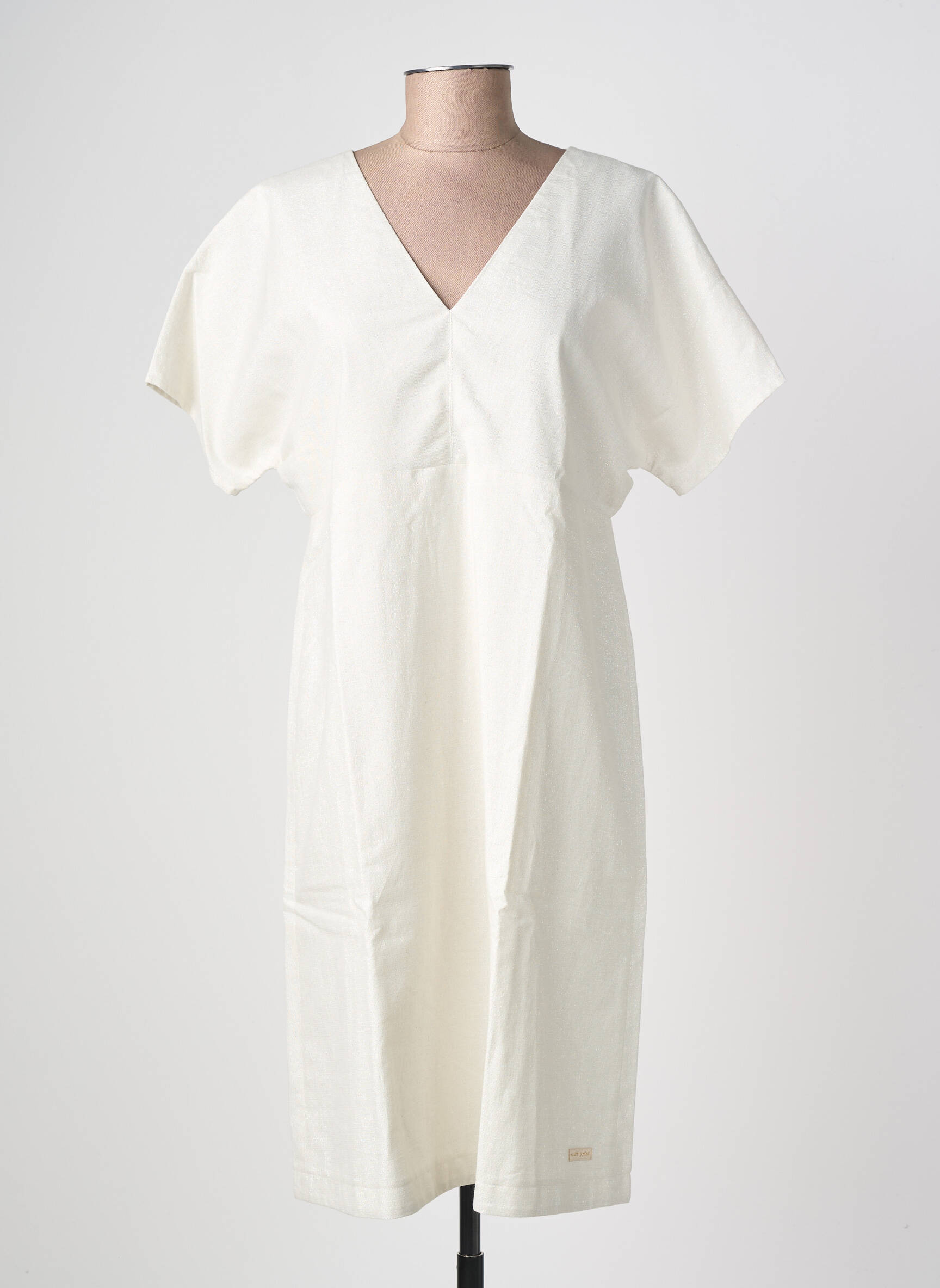 Rochie midi mâneci scurte mâneci scurte bej SAINT JAMES femeie