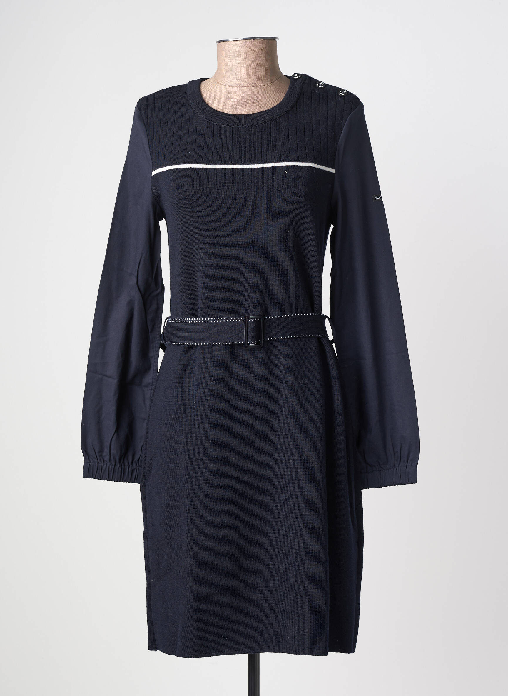 Rochie midi mâneci lungi mâneci lungi albastru SAINT JAMES femeie
