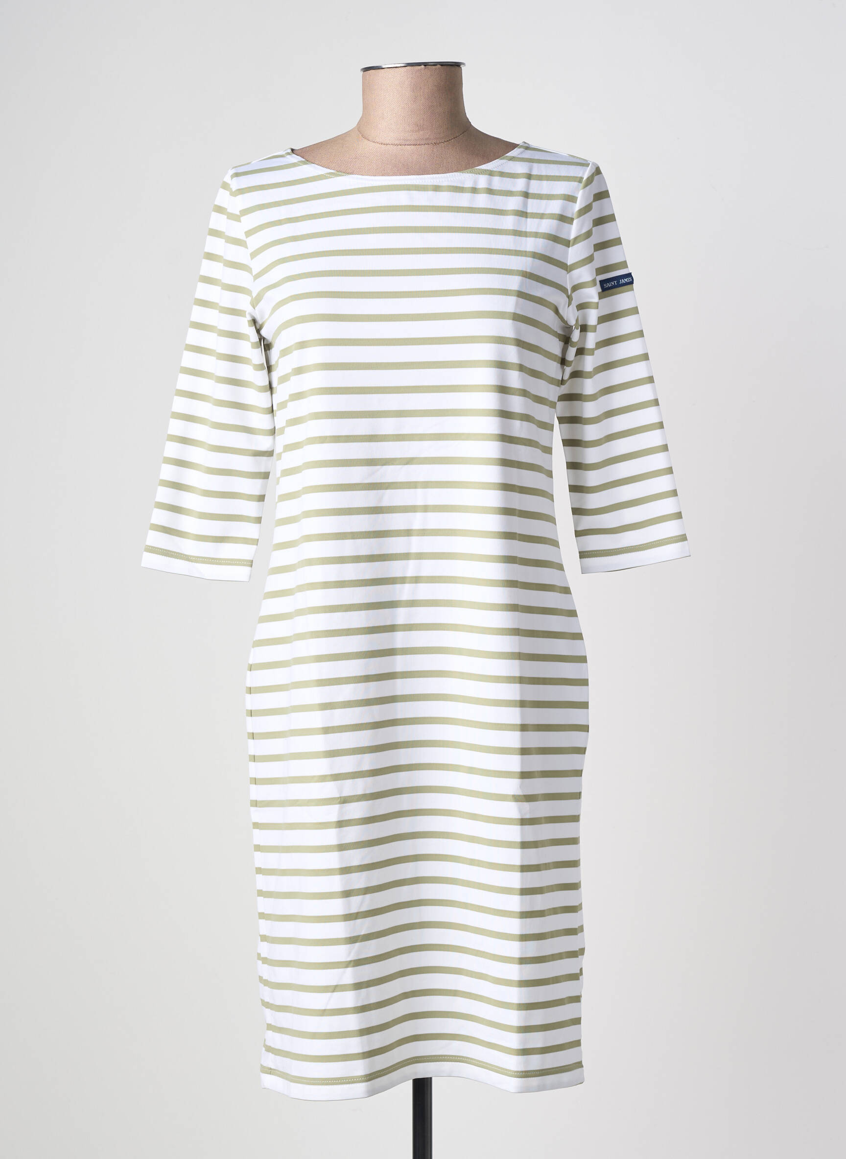 Rochie scurtă mâneci 3/4 mâneci 3/4 verde SAINT JAMES femeie