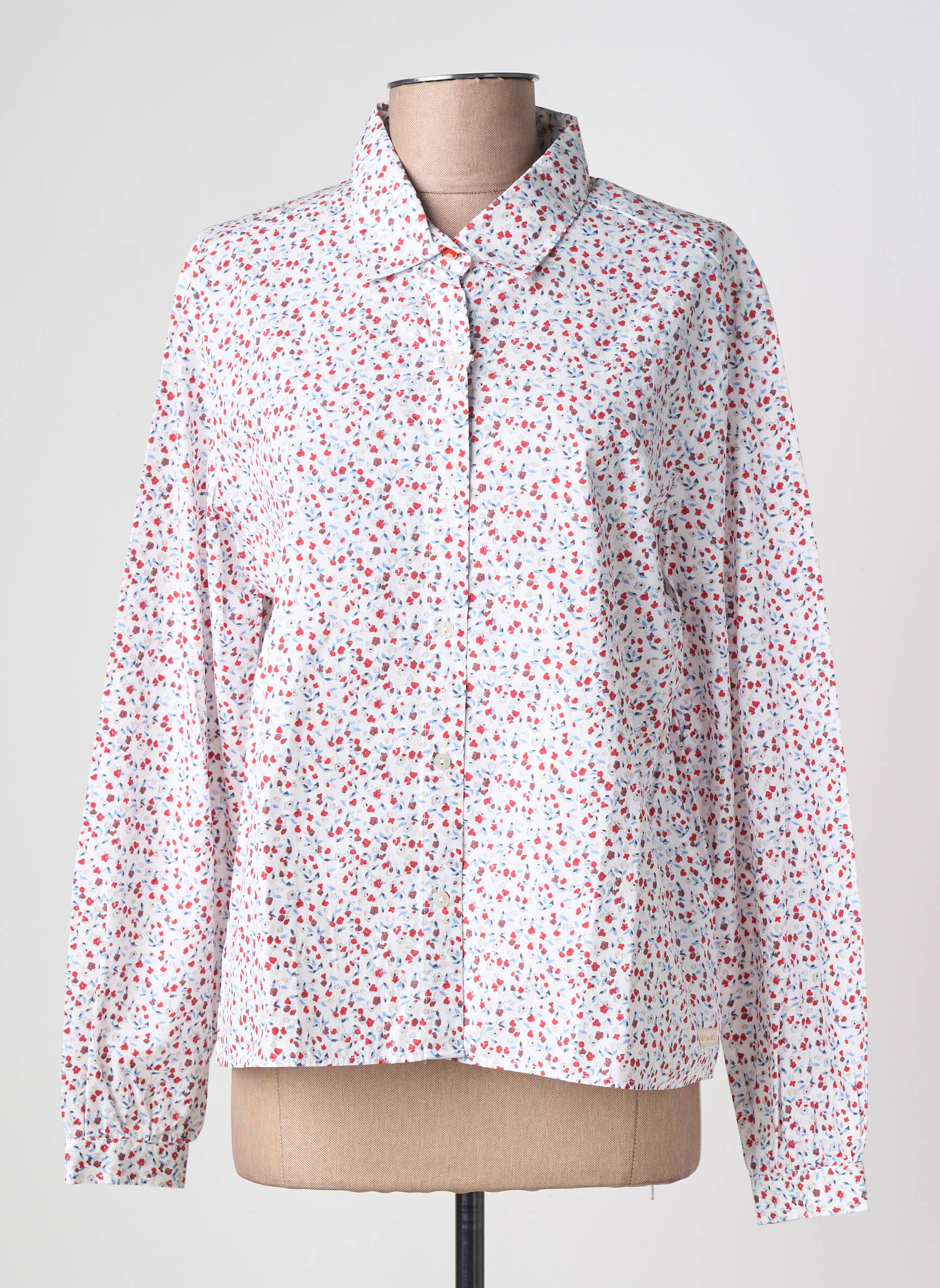 Cămașă imprimeu floral mâneci lungi roșu SAINT JAMES femeie