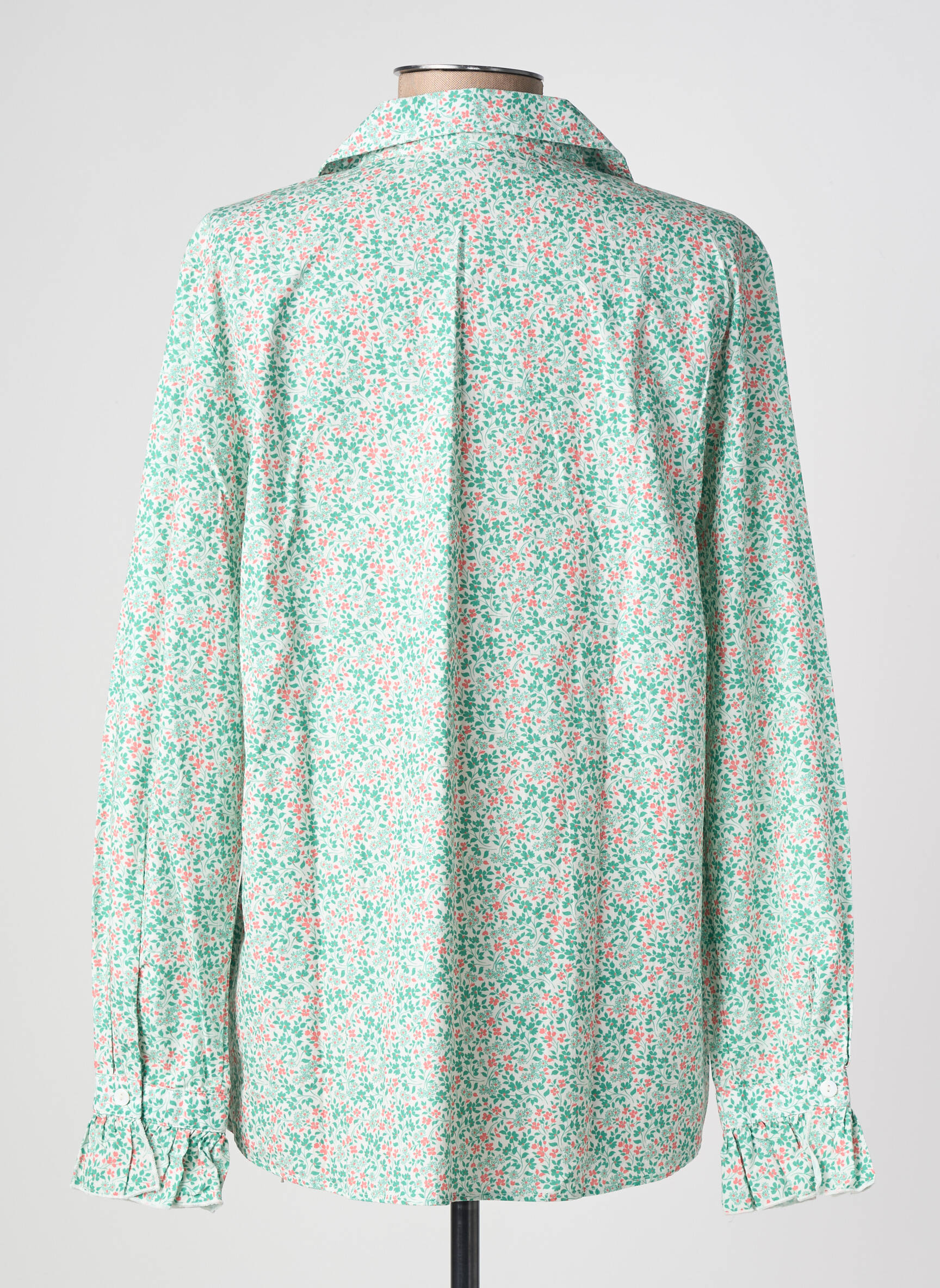 Cămașă imprimeu floral mâneci lungi verde SAINT JAMES femeie