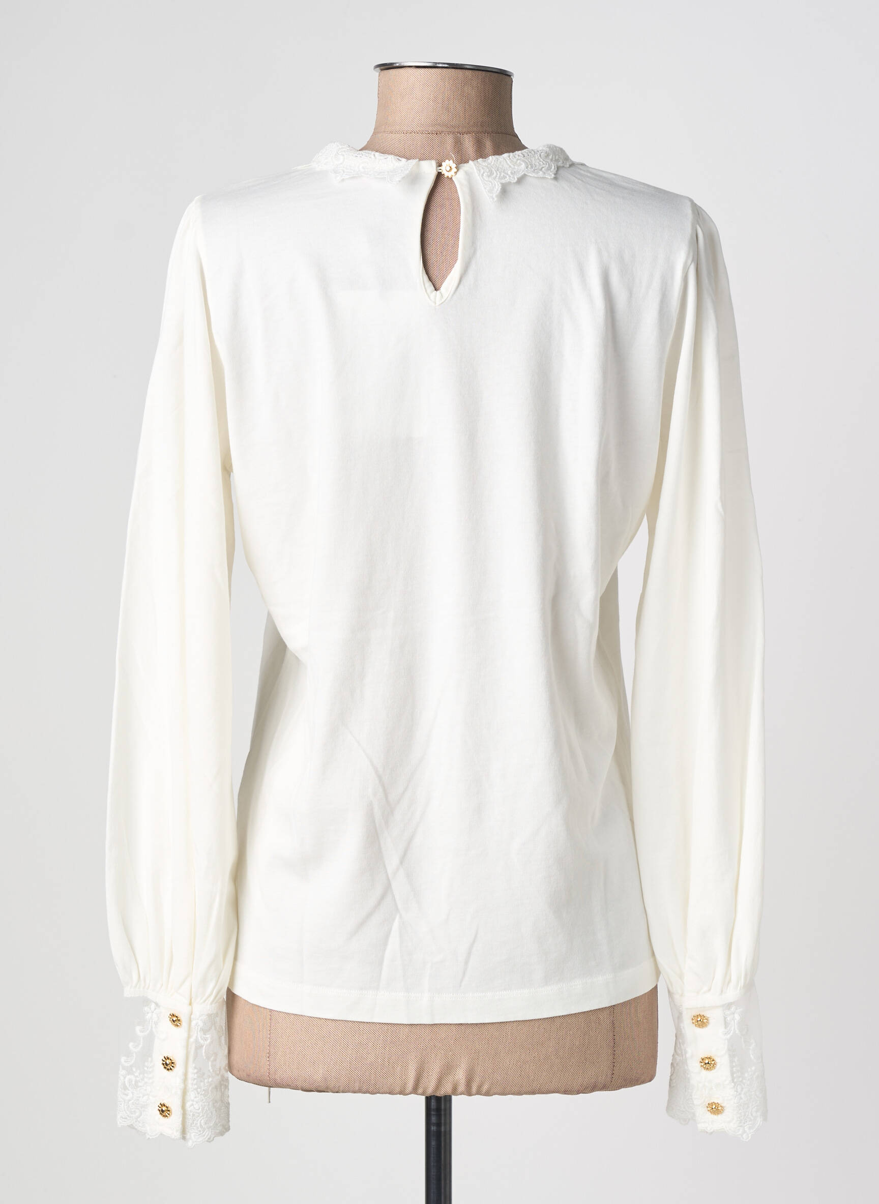 Top elasticitate mâneci lungi bej SAINT JAMES femeie