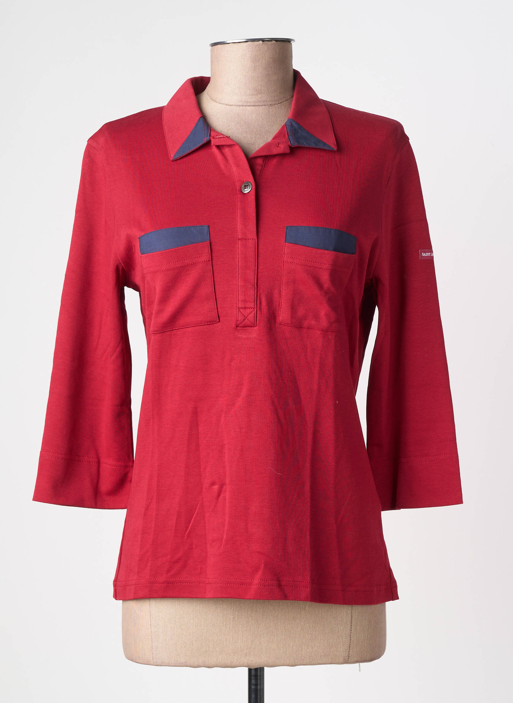Polo mâneci 3/4 mâneci 3/4 roșu SAINT JAMES femeie