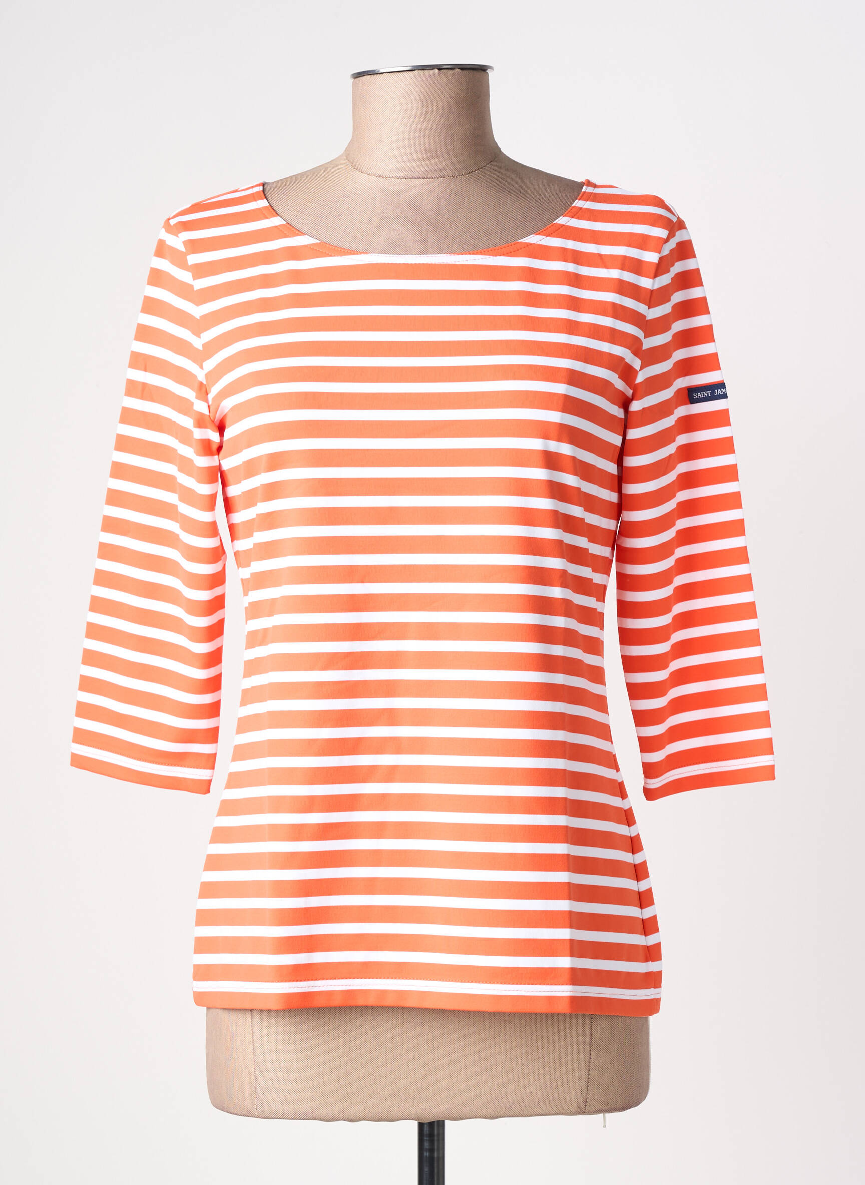 Tricou mâneci 3/4 mâneci 3/4 portocalie SAINT JAMES femeie