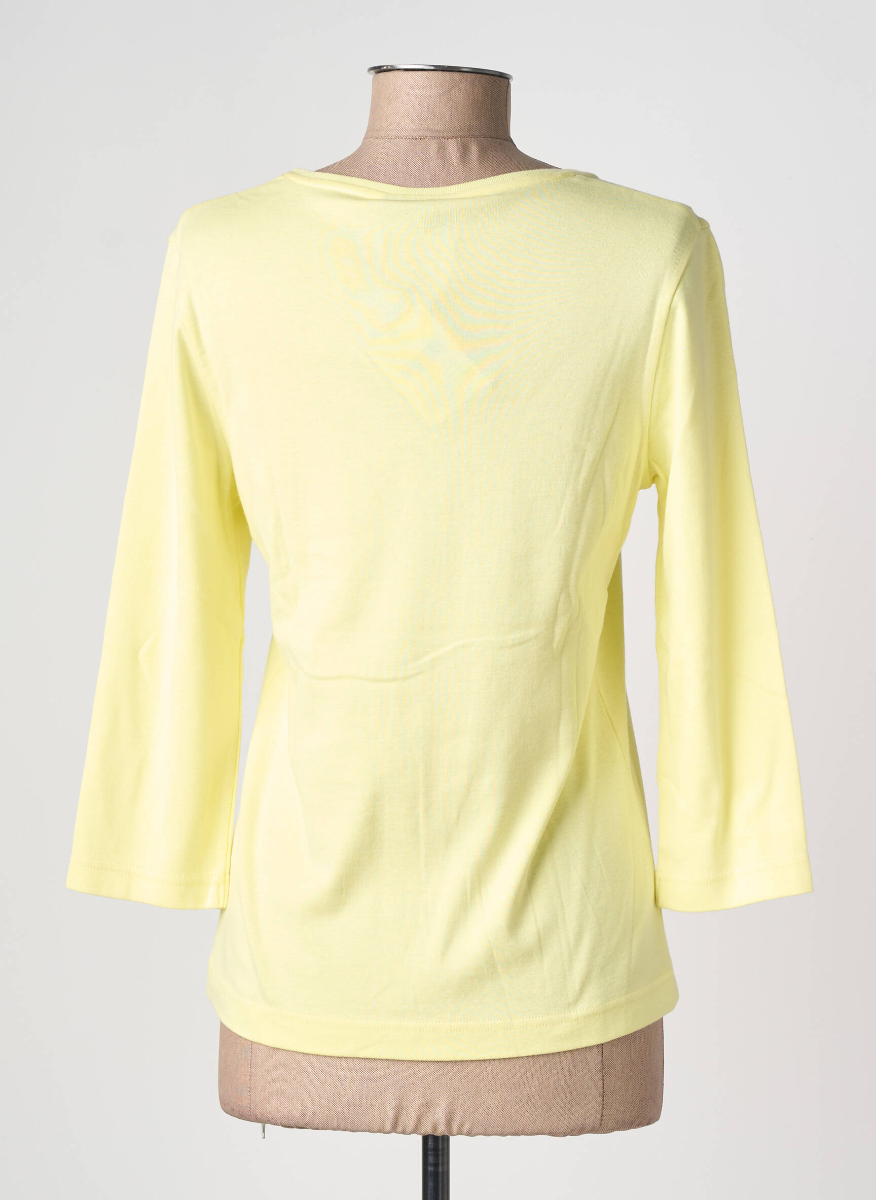 Tricou mâneci 3/4 mâneci 3/4 galben SAINT JAMES femeie