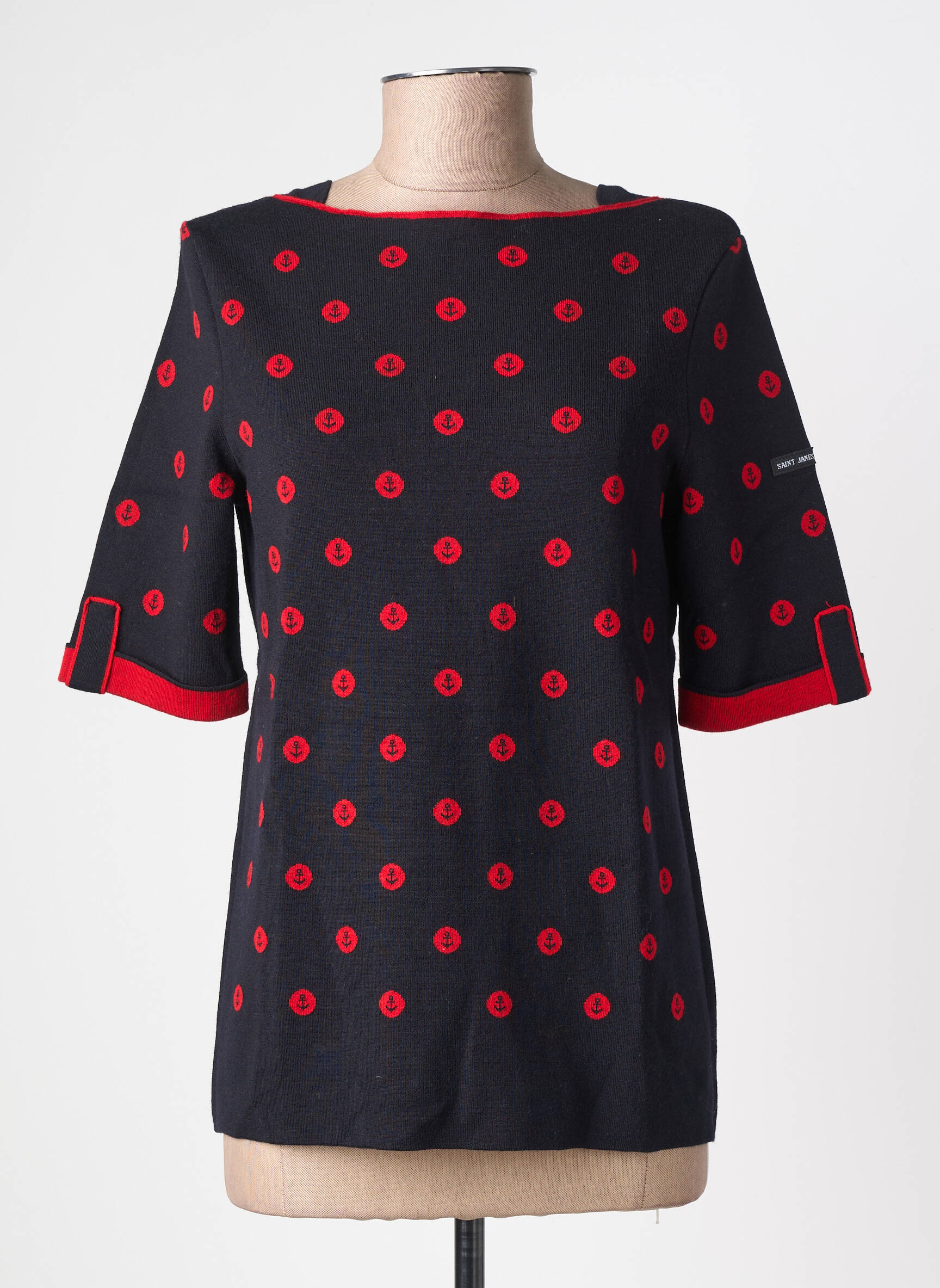 Tricou mâneci 3/4 mâneci 3/4 albastru SAINT JAMES femeie