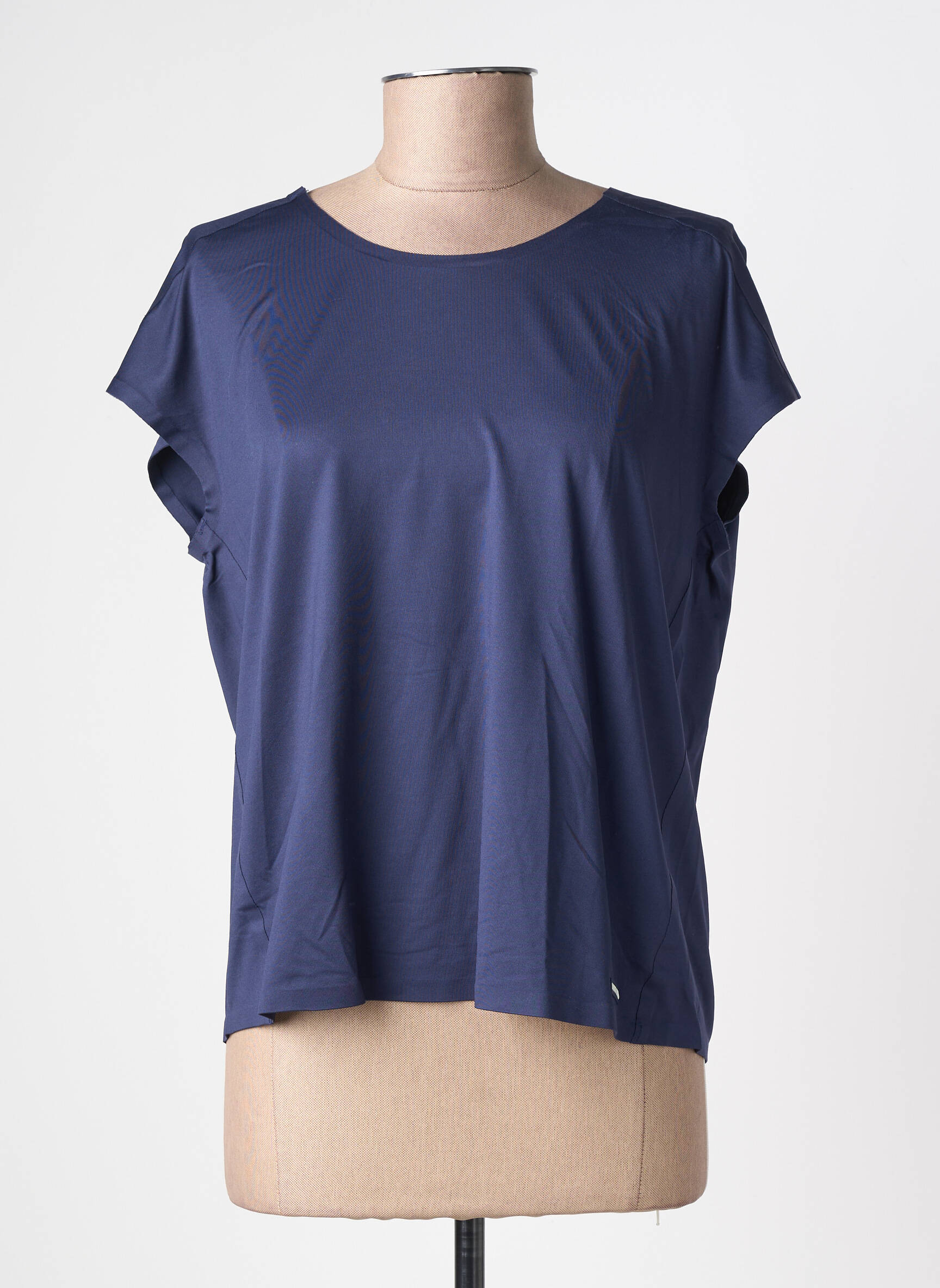 Tricou guler rotund mâneci scurte albastru SAINT JAMES femeie