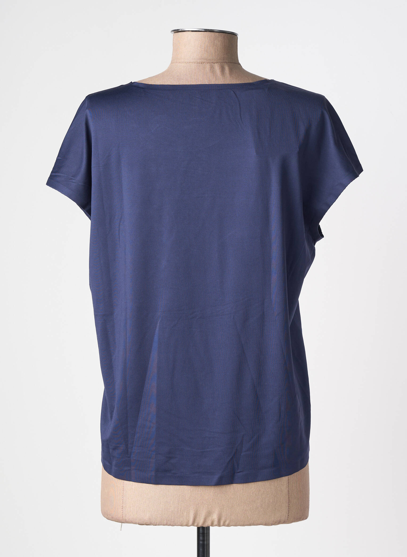 Tricou guler rotund mâneci scurte albastru SAINT JAMES femeie