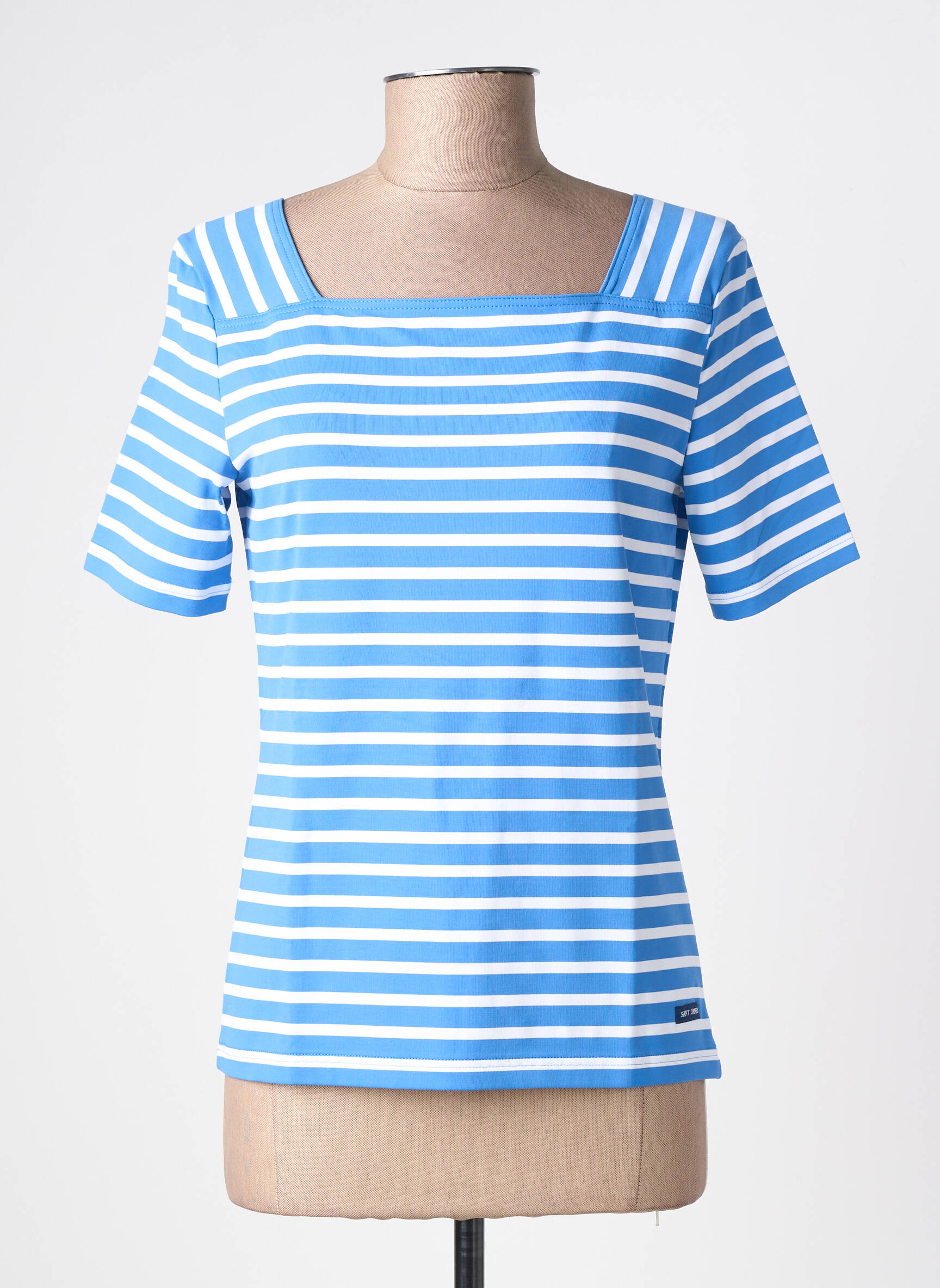 Tricou elasticitate mâneci scurte albastru SAINT JAMES femeie