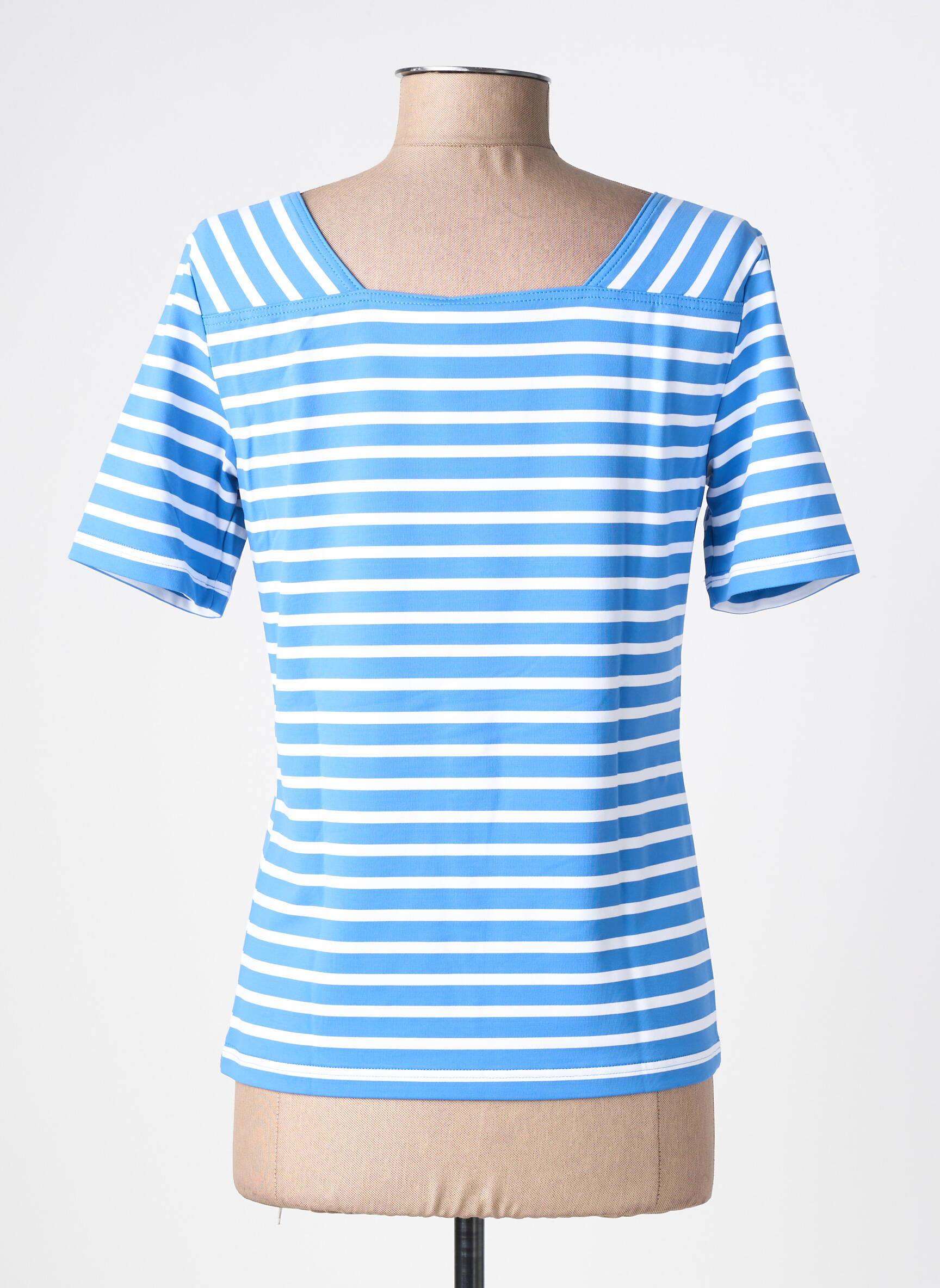 Tricou elasticitate mâneci scurte albastru SAINT JAMES femeie