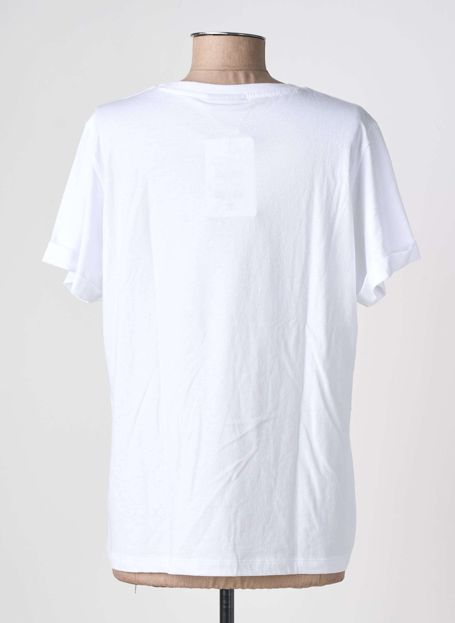 Tricou serigrafie flockată mâneci scurte alb SAINT JAMES femeie