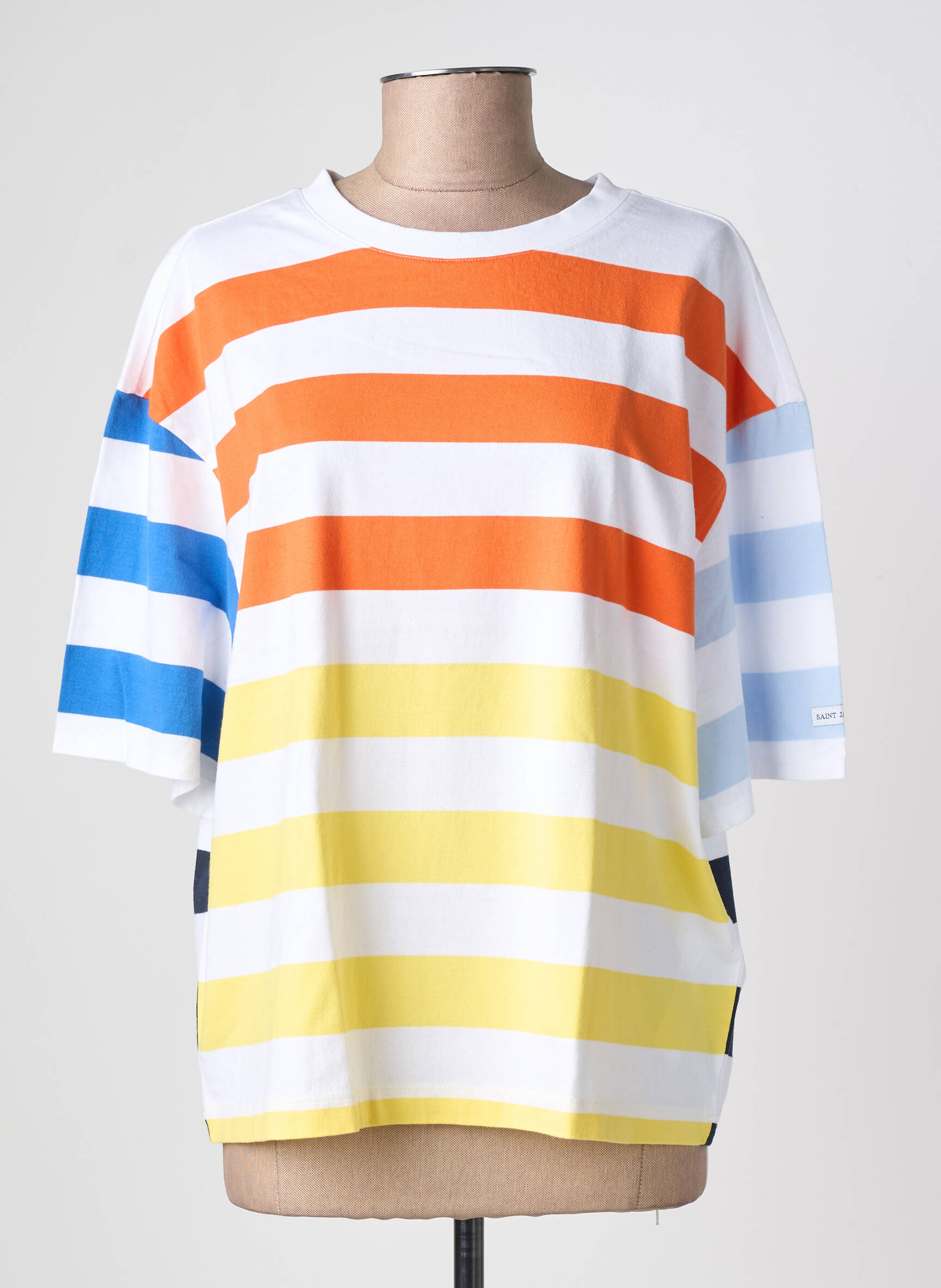 Tricou croială dreaptă mâneci scurte portocalie SAINT JAMES femeie