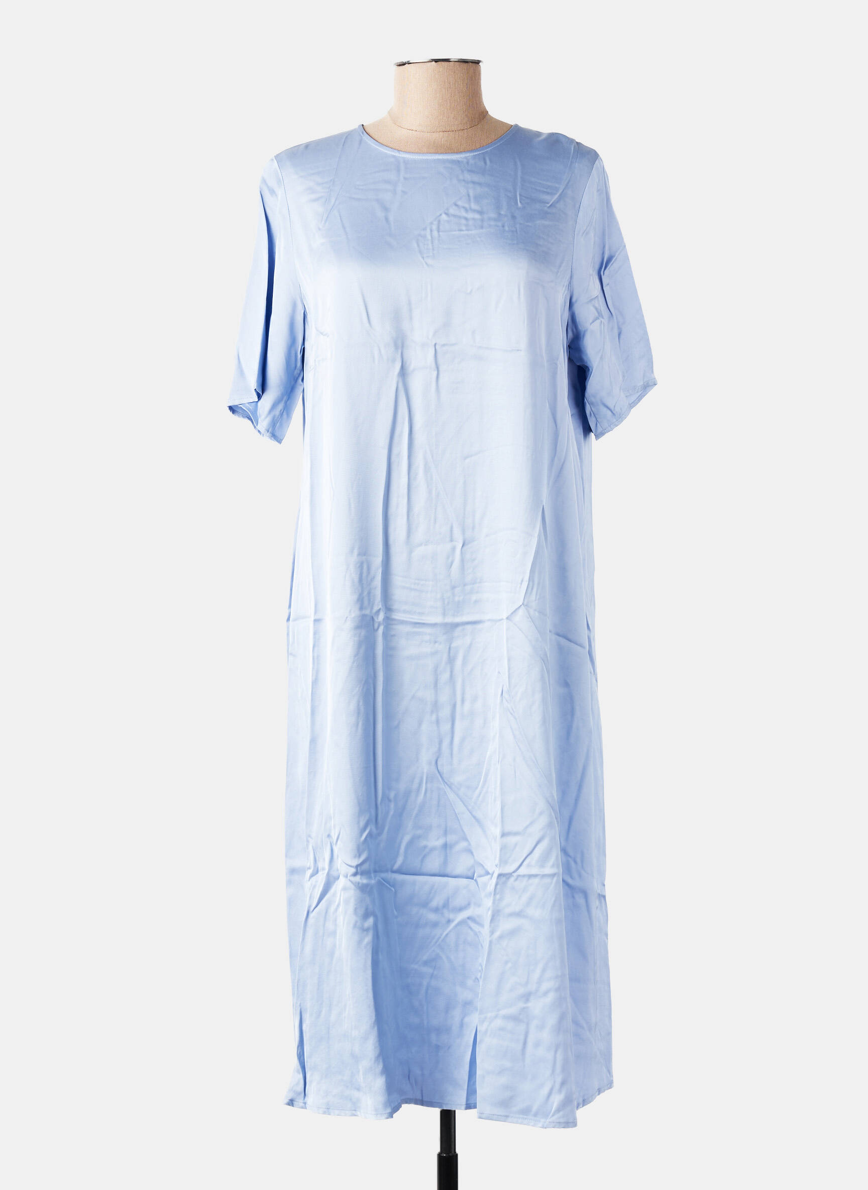 Rochie lungă mâneci scurte mâneci scurte violet SAMSOE & SAMSOE femeie