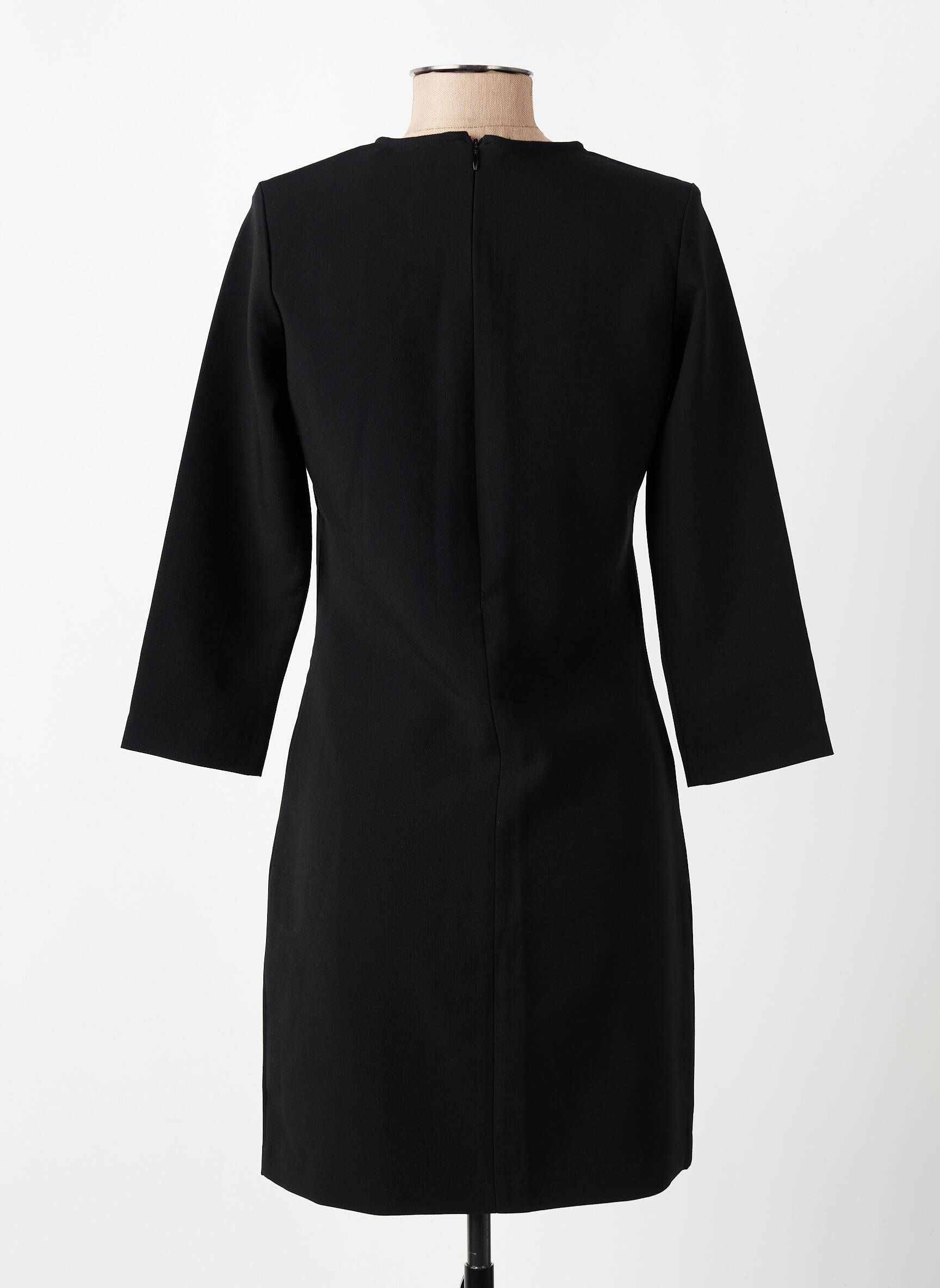 Rochie scurtă închidere cu fermoar la spate mâneci lungi negru MKT STUDIO femeie