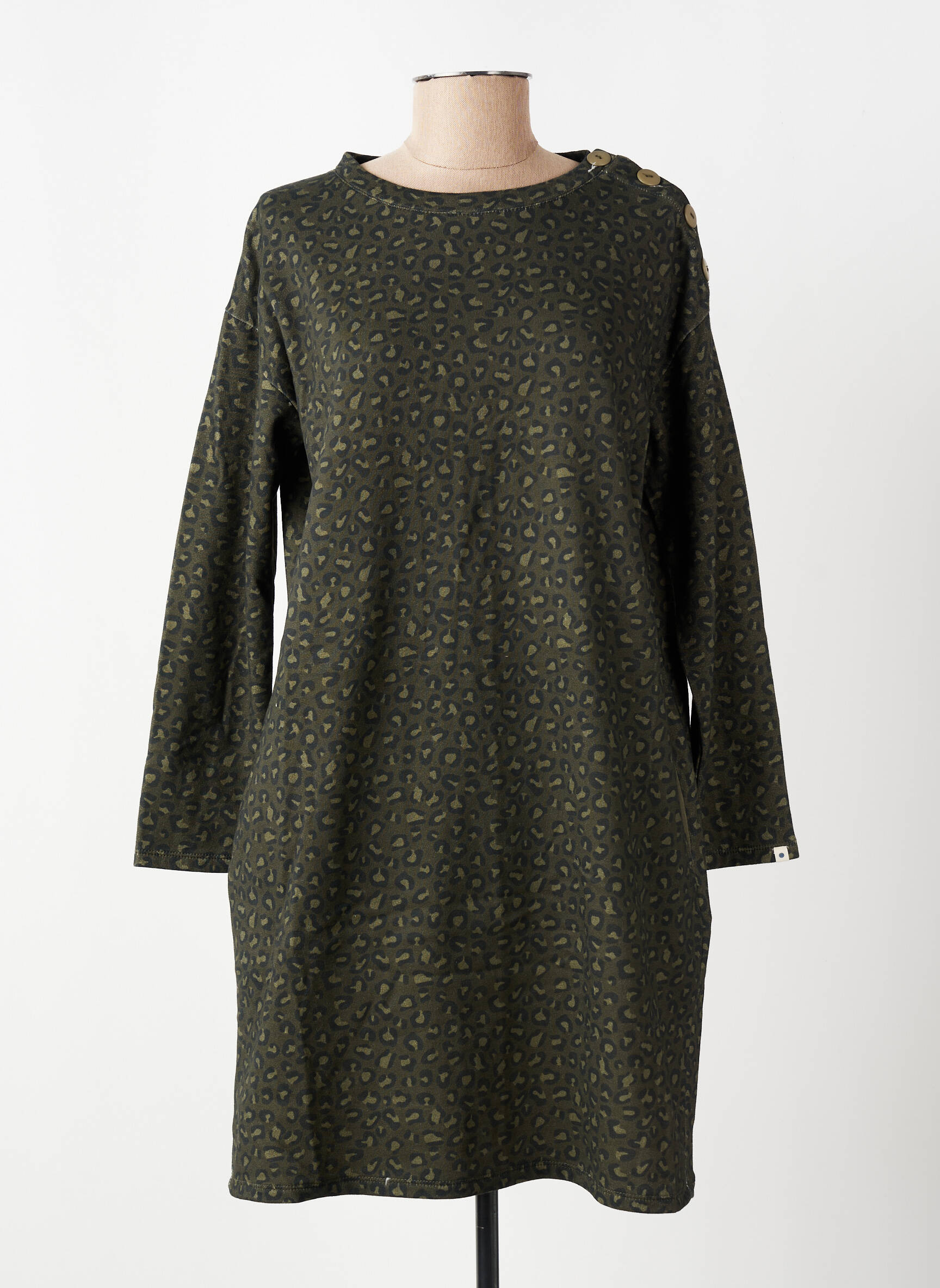 Rochie scurtă mâneci lungi mâneci lungi verde AP femeie
