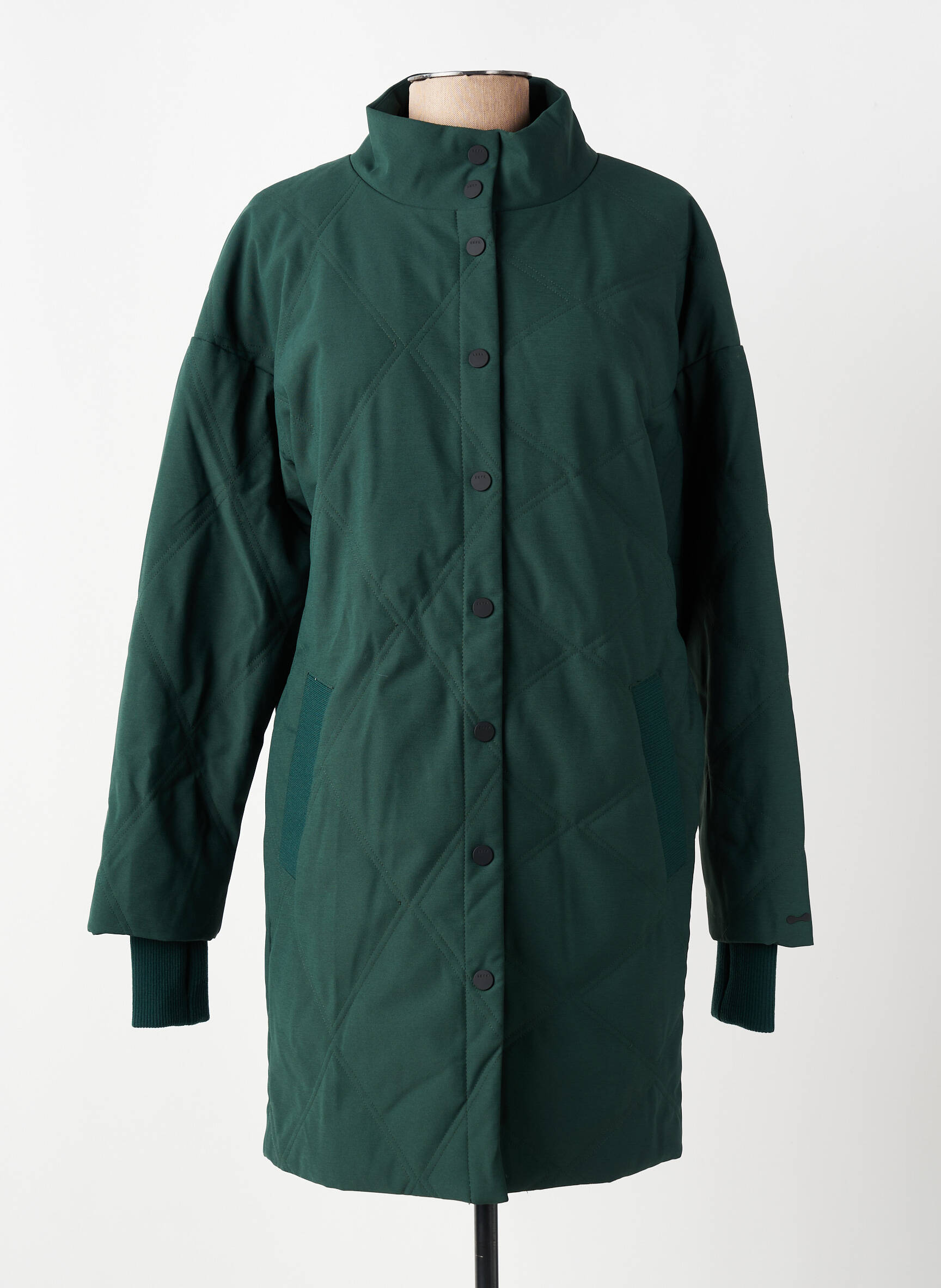 Parka guler col înalt verde SKFK femeie