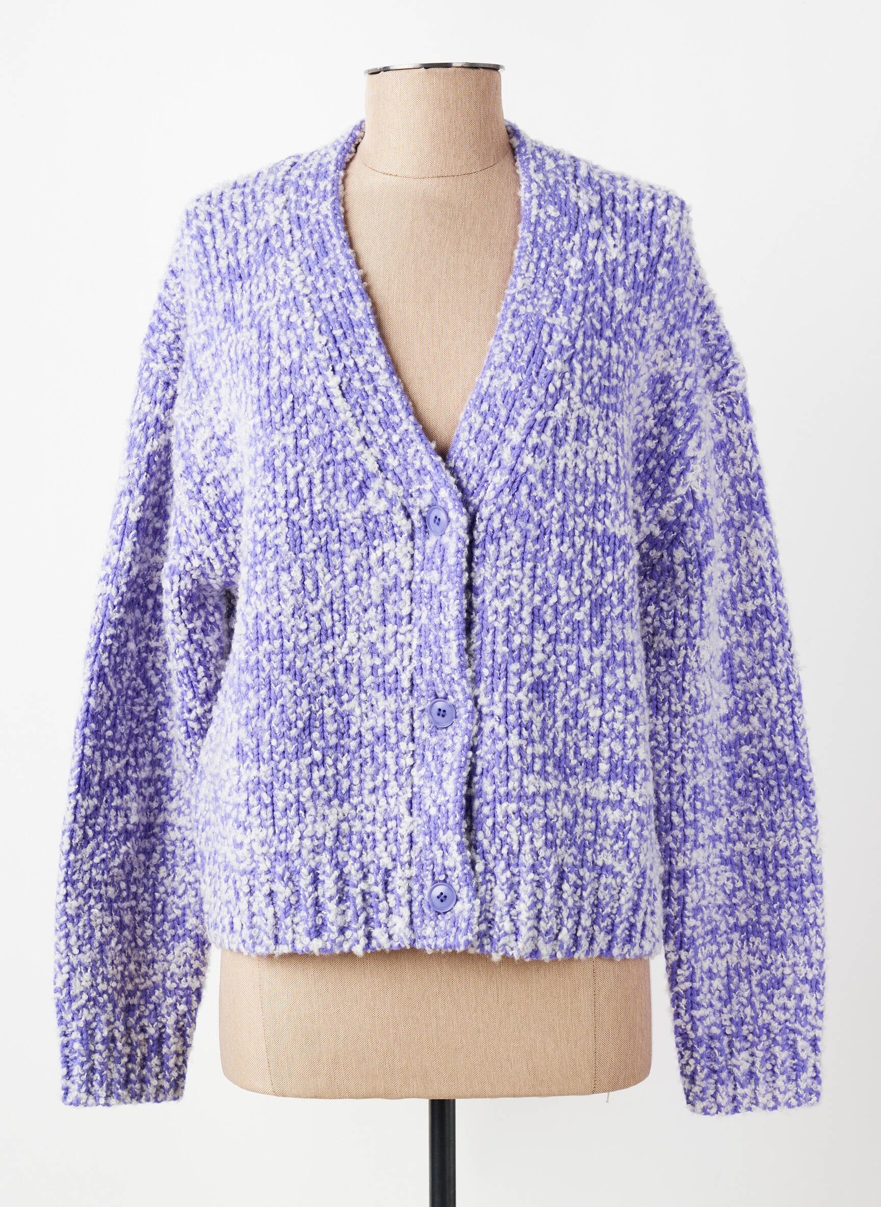 Vestă cu mâneci lungi strânsă pe partea de jos violet SAMSOE & SAMSOE femeie