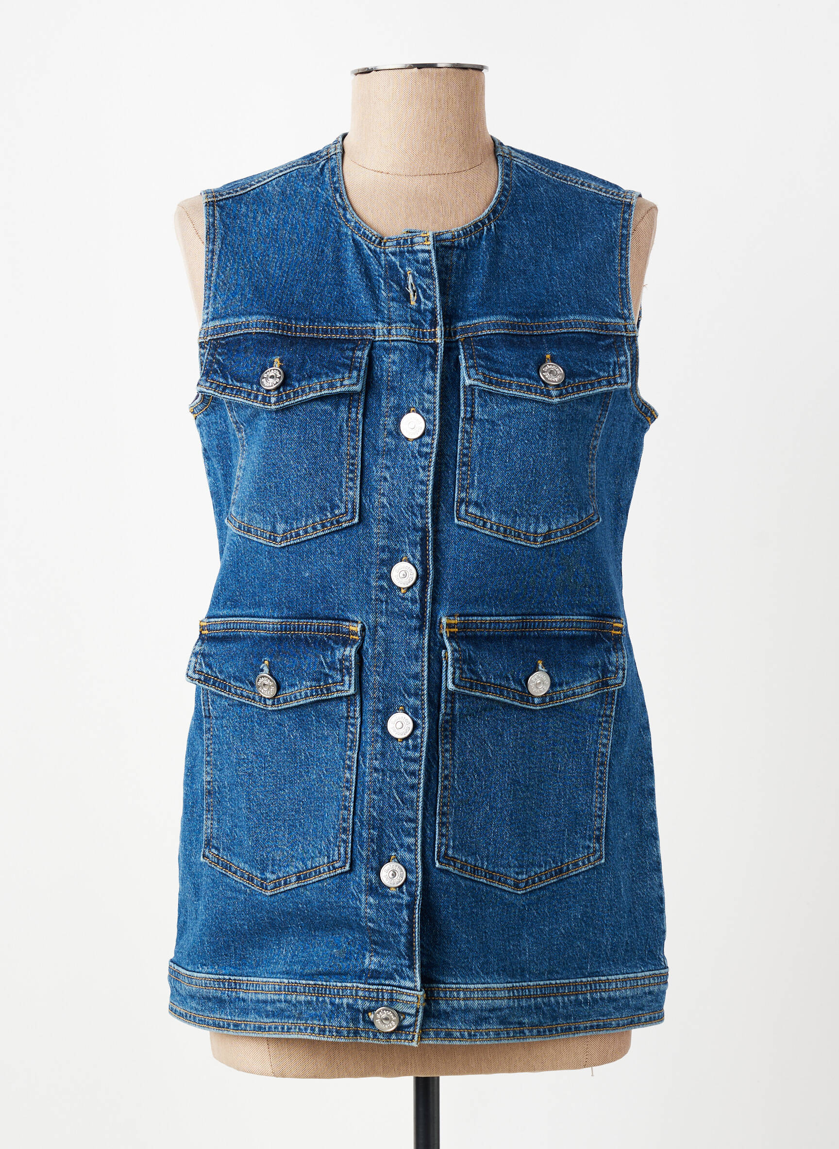 Jachete casual guler rotund albastru SELECTED femeie