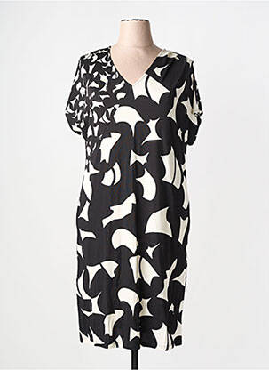 Rochie midi mâneci scurte mâneci scurte negru LUISA VIOLA femeie